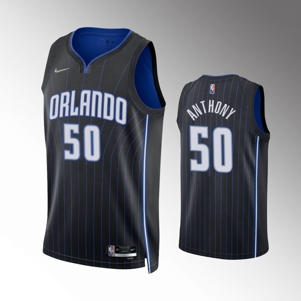 Cole Anthony Orlando Magic Icon Edition Black 75th Diamond Jersey 2021-22
