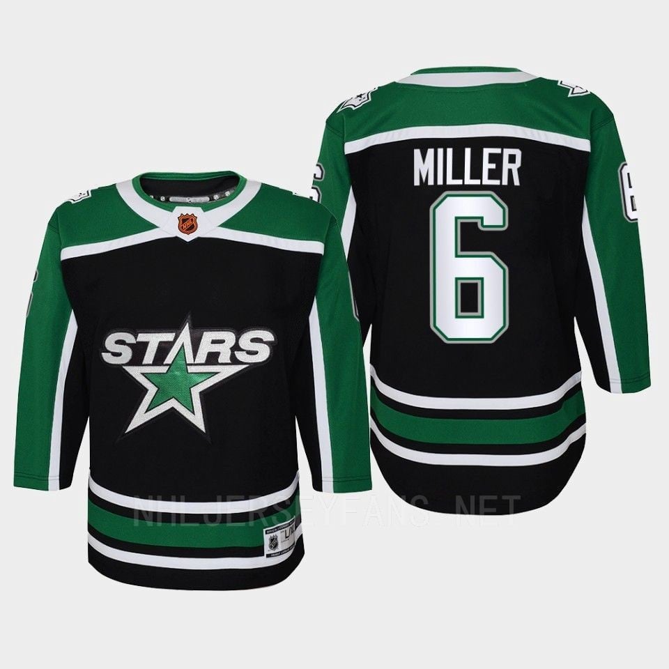 Colin Miller 6 Dallas Stars 2022 Special Edition 2.0 Retro Youth Jersey Black - JS633 