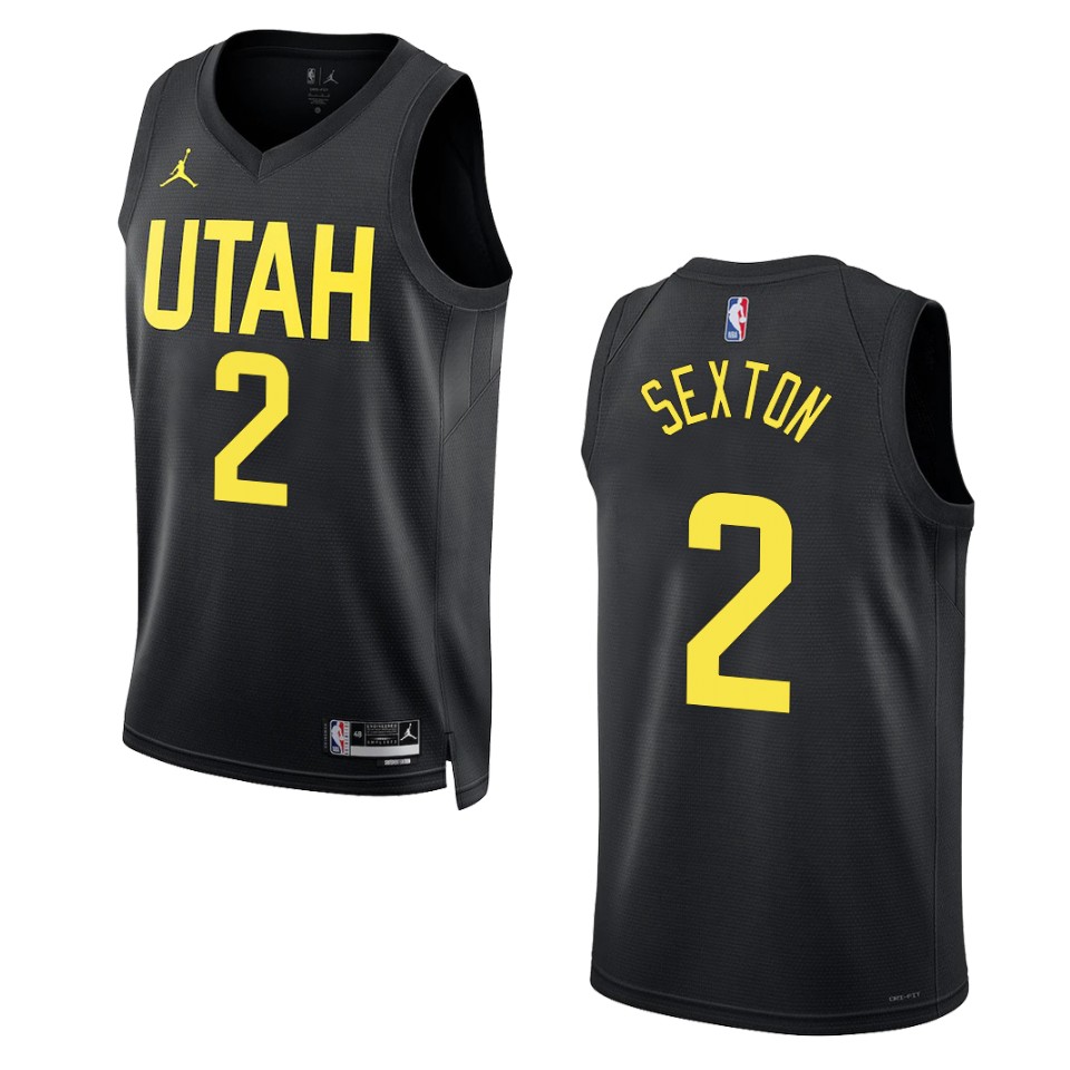 Collin Sexton Black Statement Edition 2022-23 Utah Jazz Swingman Jersey