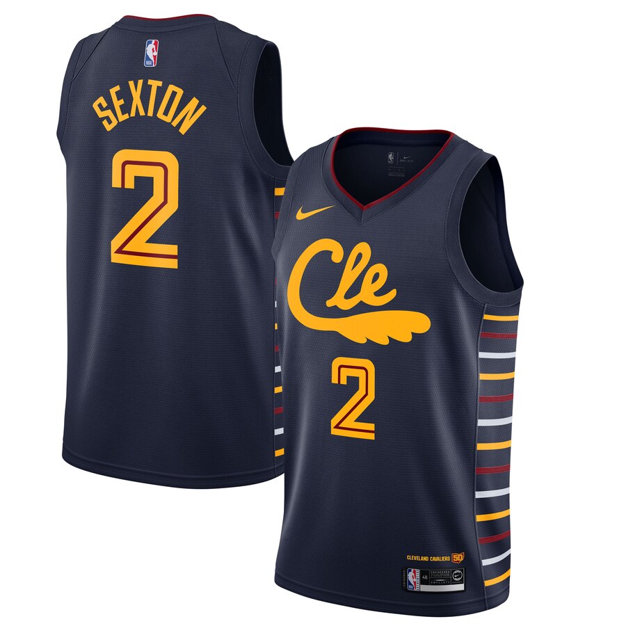 Collin Sexton Cleveland Cavaliers 2019/20 Finished Swingman Jersey Navy - City Edition