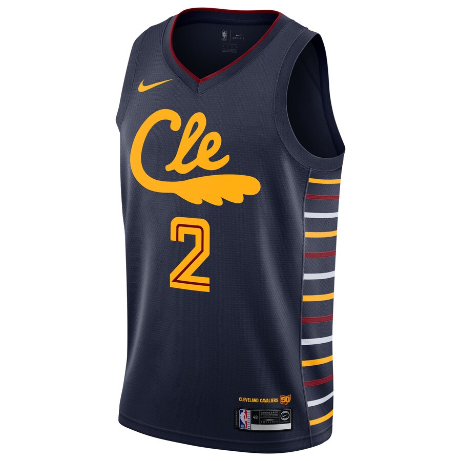 Alternative view of Collin Sexton Cleveland Cavaliers 2019/20 Finished Swingman Jersey Navy - City Edition