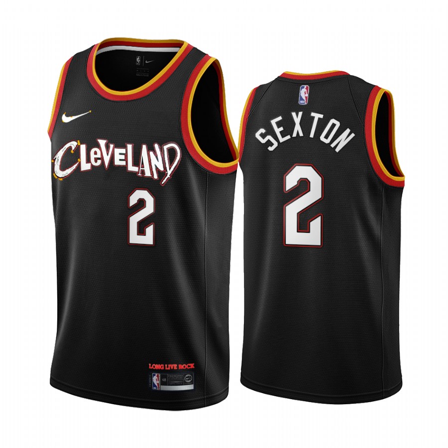 Collin Sexton Cleveland Cavaliers 2020-21 Black City Jersey New Uniform