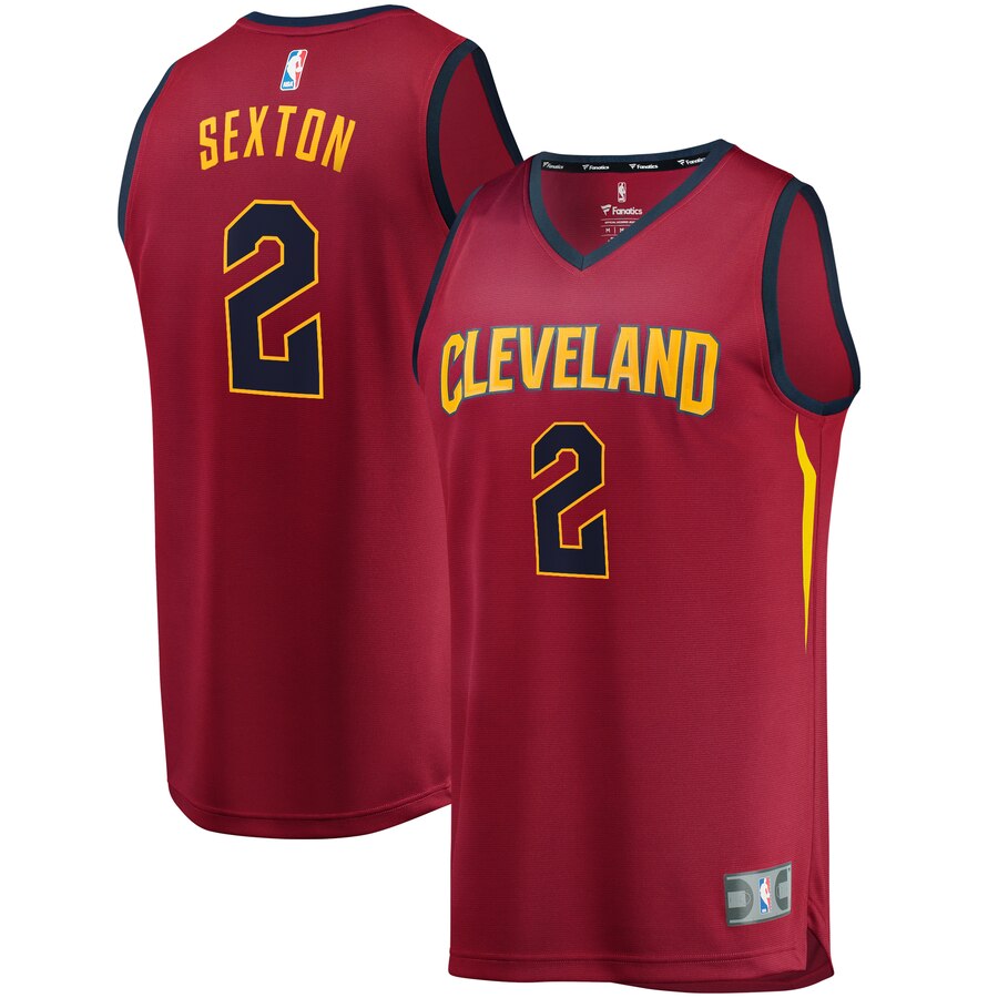 Collin Sexton Cleveland Cavaliers Fanatics Branded Fast Break Replica Jersey Wine - Icon Edition