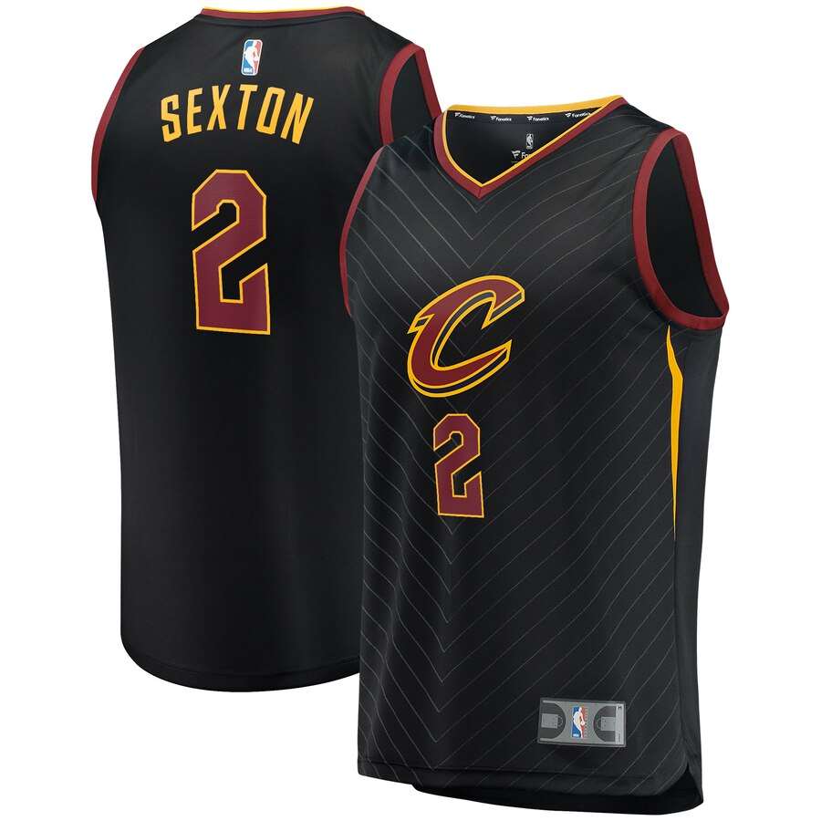 Collin Sexton Cleveland Cavaliers Fanatics Branded Fast Break Replica Player Jersey - Black - Statement Edition