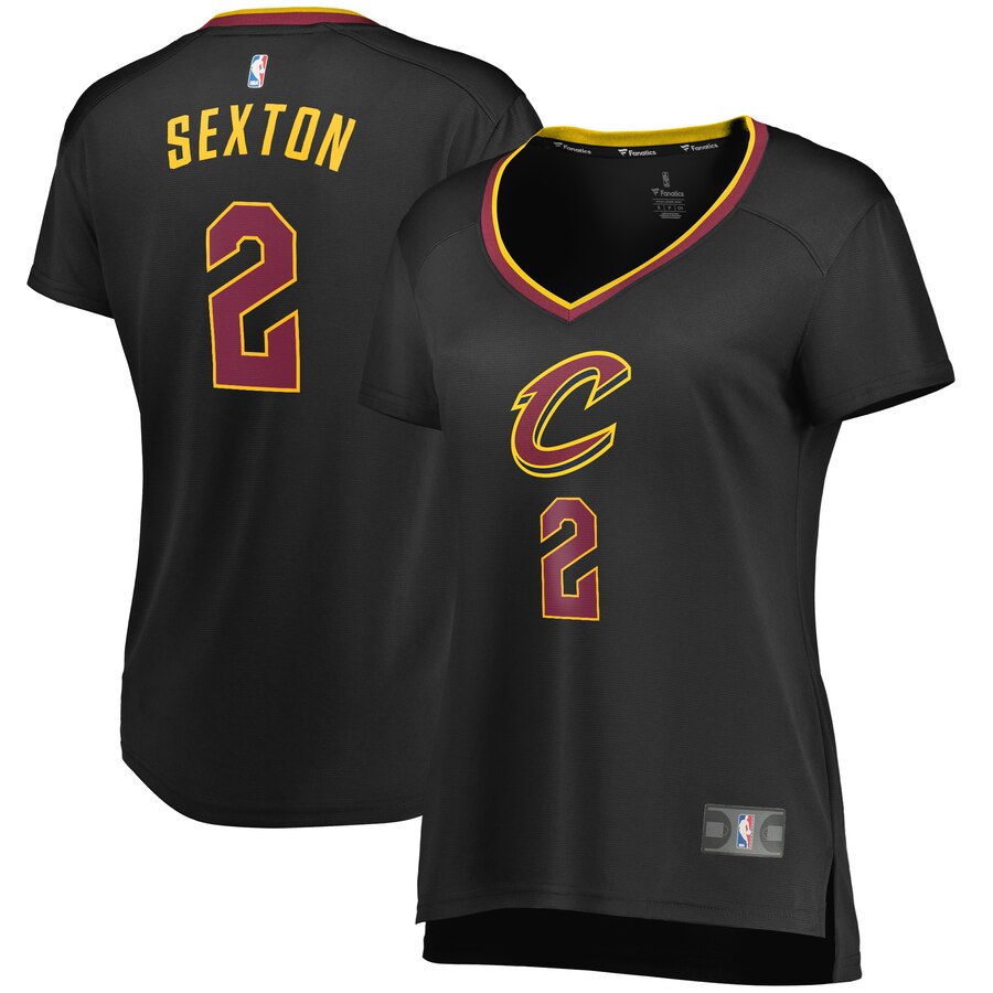 Collin Sexton Cleveland Cavaliers Fanatics Branded Women's Fast Break Replica Player Jersey - Statement Edition - Black