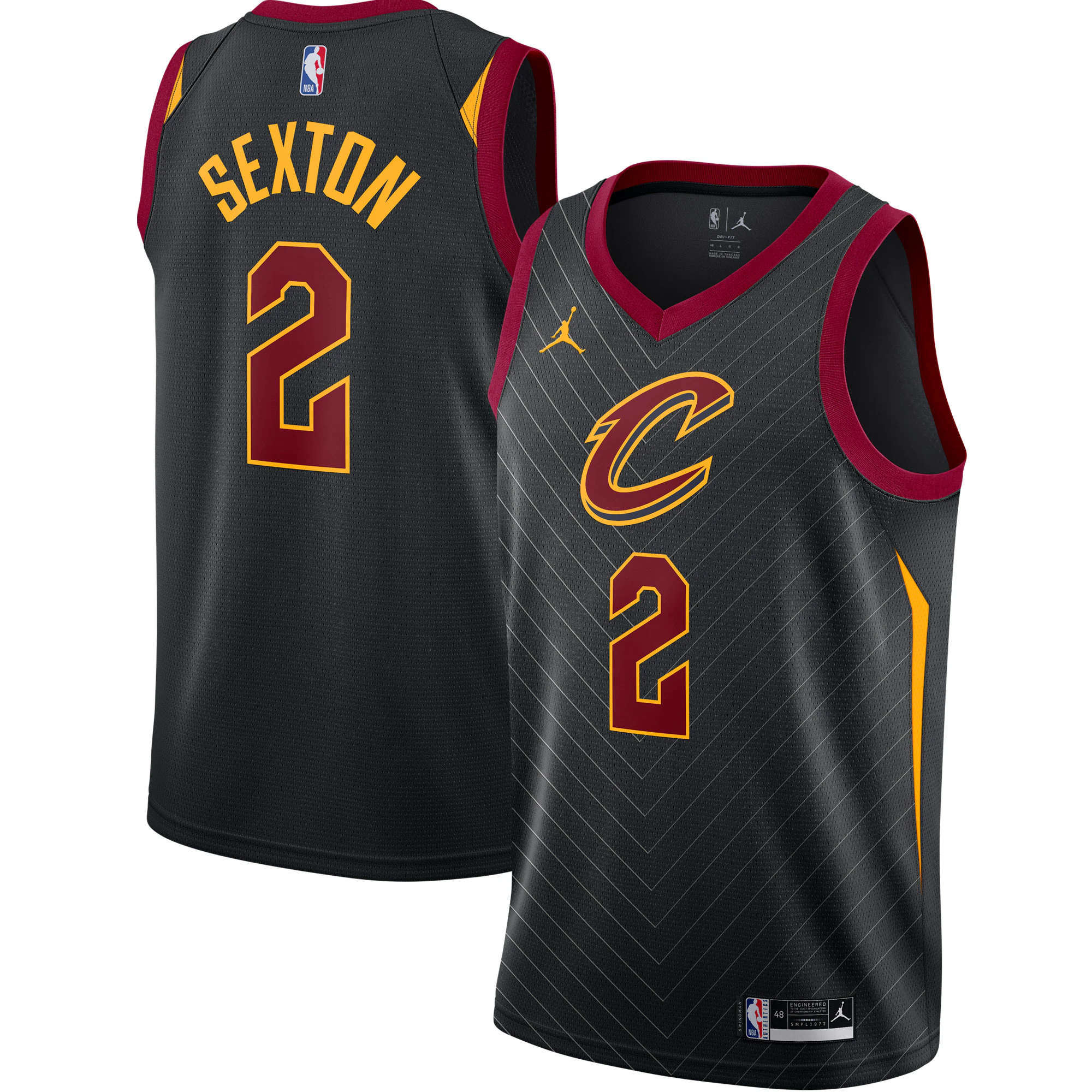 Collin Sexton Cleveland Cavaliers Jordan Brand 2020/21 Swingman Jersey – Statement Edition – Black