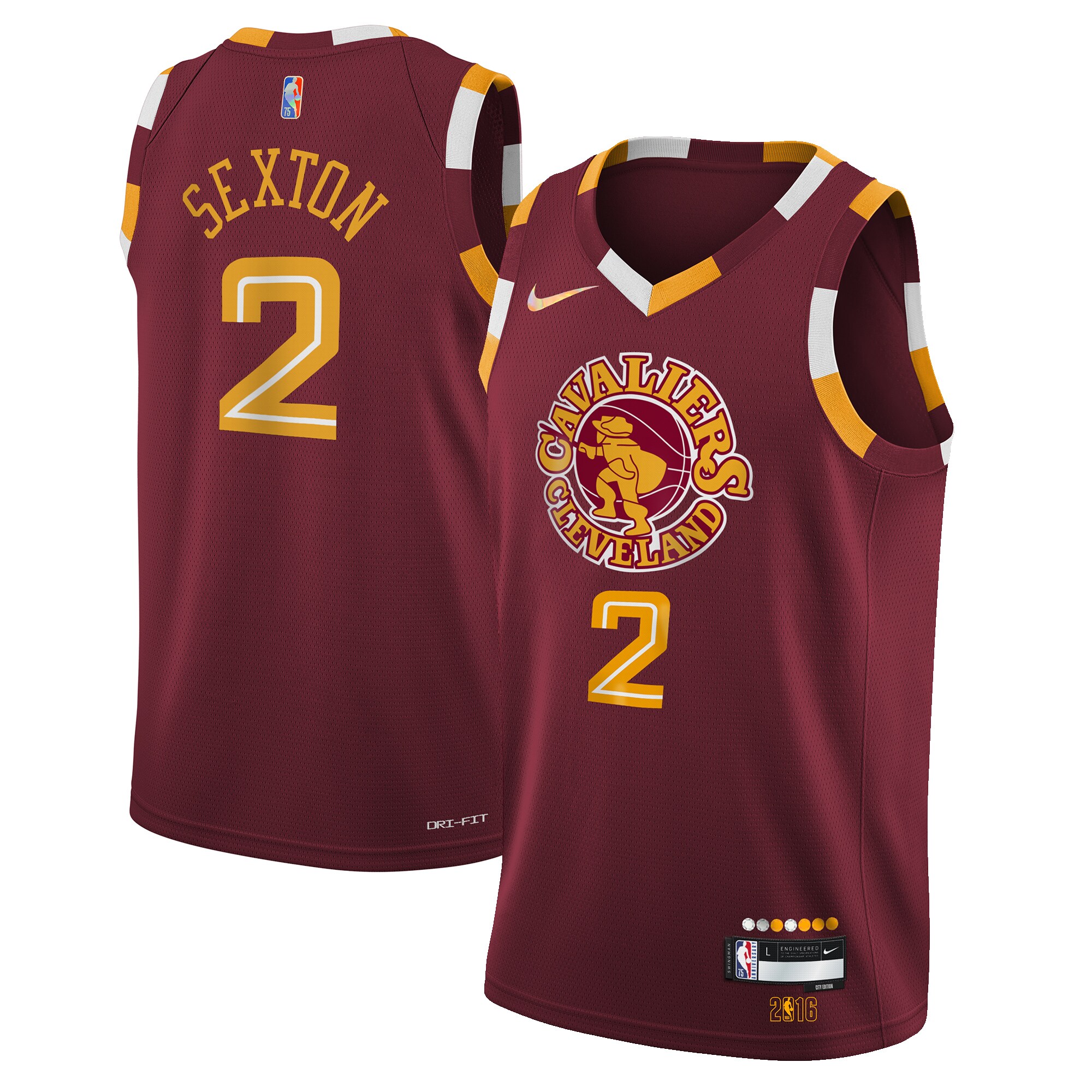 Collin Sexton Cleveland Cavaliers Youth 2021/22 Swingman Jersey - City Edition - Wine
