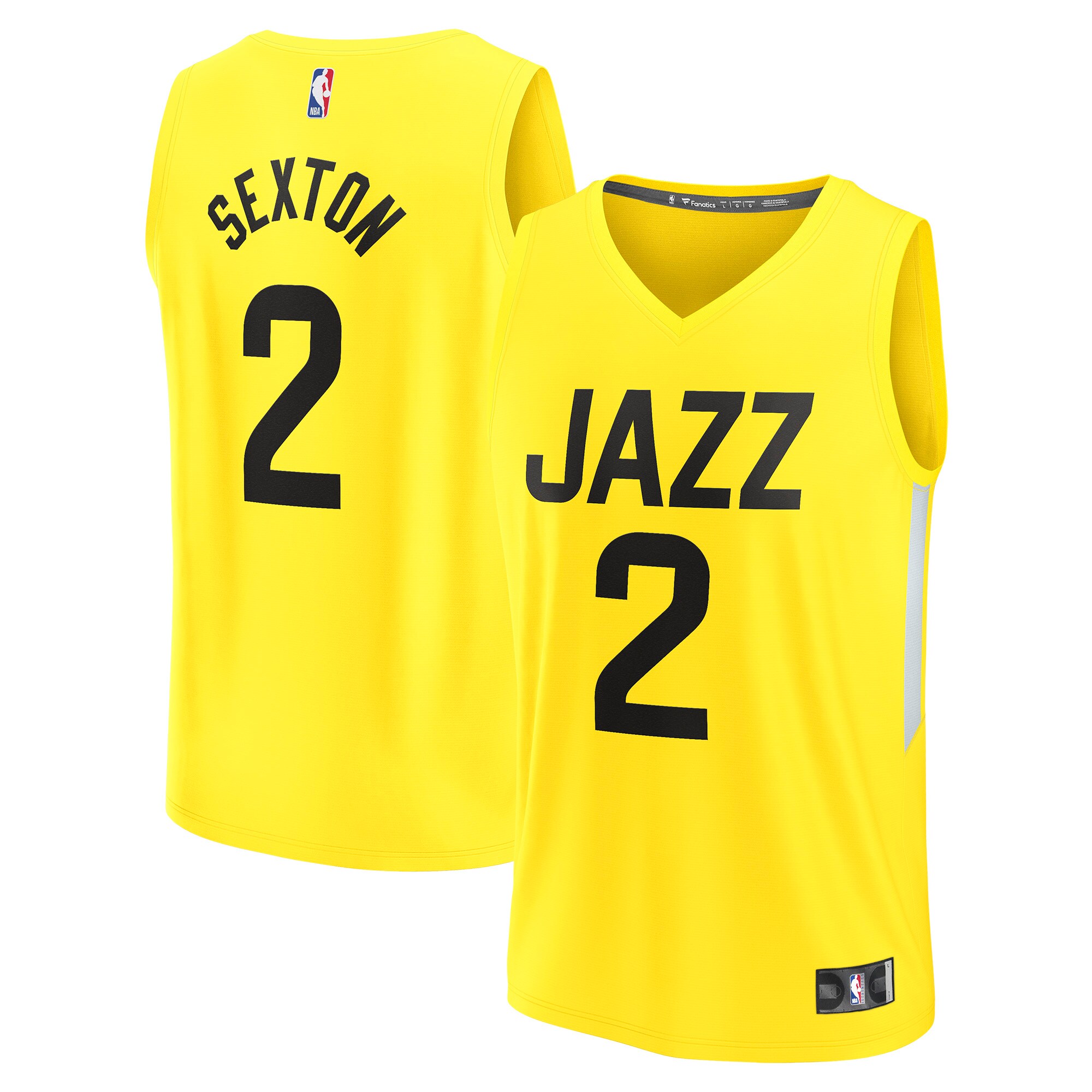 Collin Sexton Utah Jazz Fanatics Fast Break Replica Player Jersey - Icon Edition - Yellow