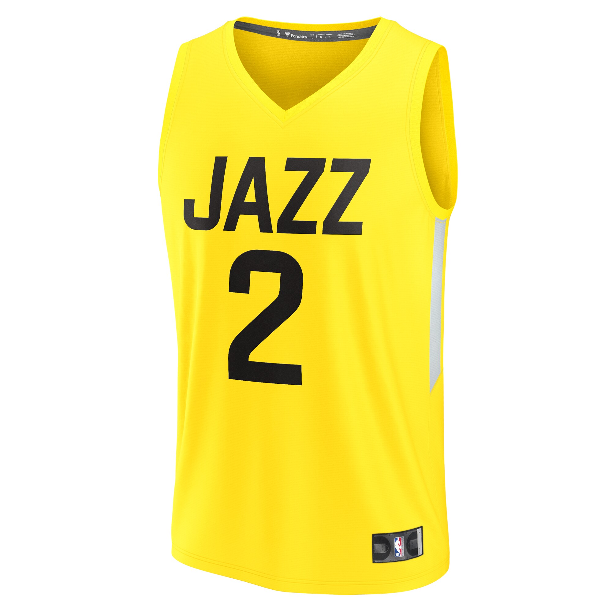 Alternative view of Collin Sexton Utah Jazz Fanatics Youth Fast Break Player Jersey - Icon Edition - Yellow