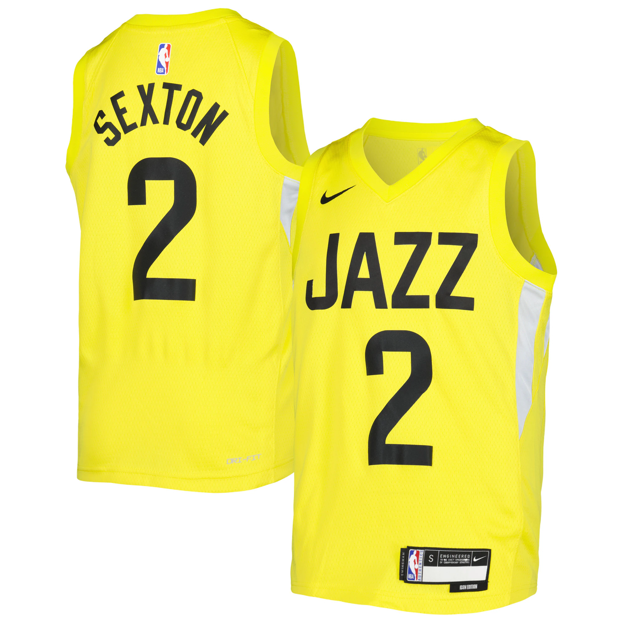 Collin Sexton Utah Jazz Youth 2021/22 Swingman Jersey - Icon Edition - Yellow