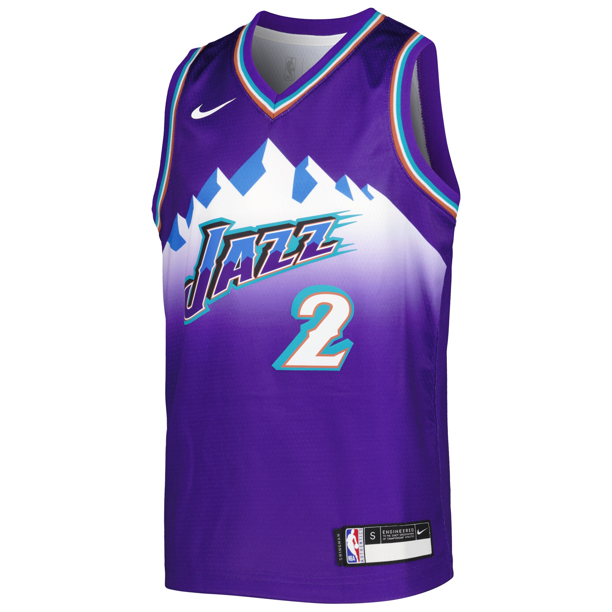 Alternative view of Collin Sexton Utah Jazz Youth 2022/23 Swingman Jersey – City Edition – Purple