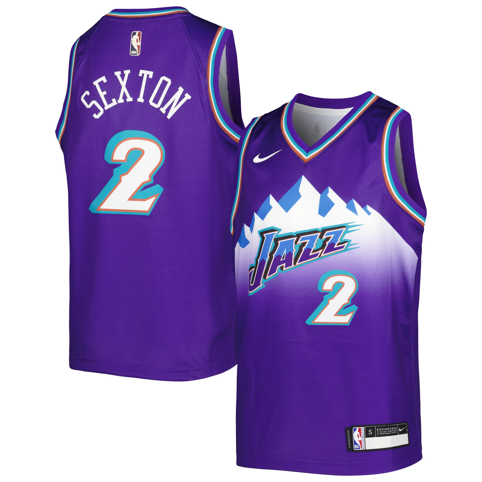 Collin Sexton Utah Jazz Youth 2022/23 Swingman Jersey – City Edition – Purple