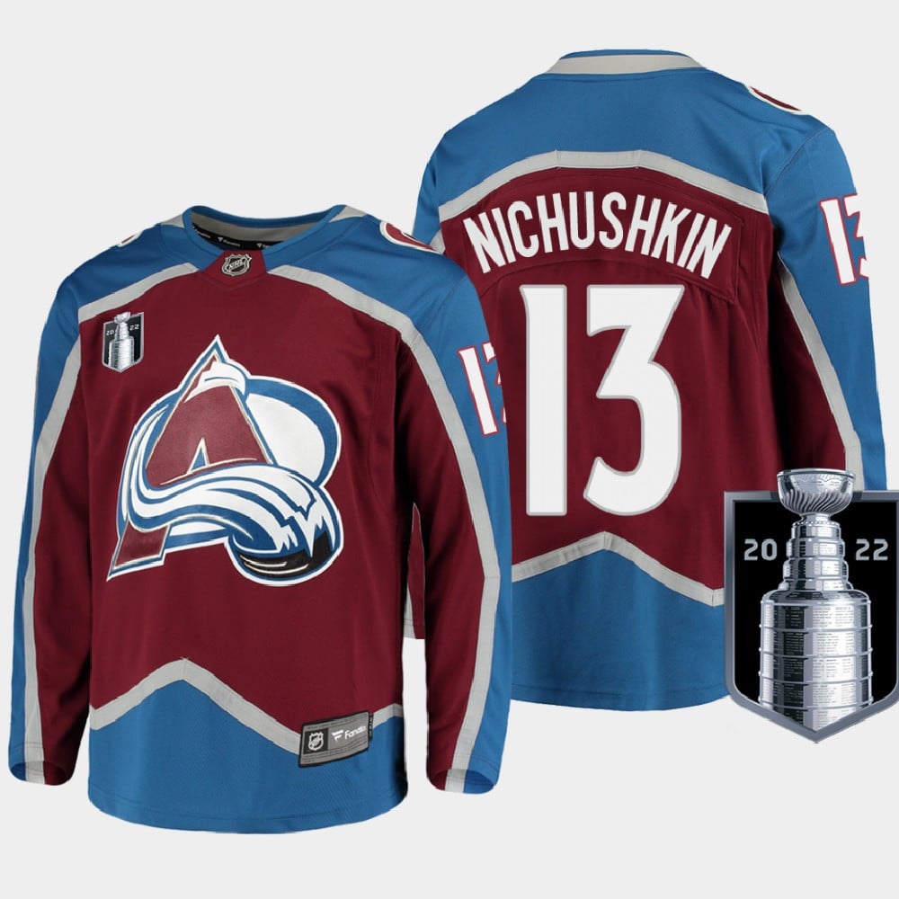Colorado Avalanche 13 Valeri Nichushkin Stanley Cup Final Burgundy Equipment Home Jersey - JS723 