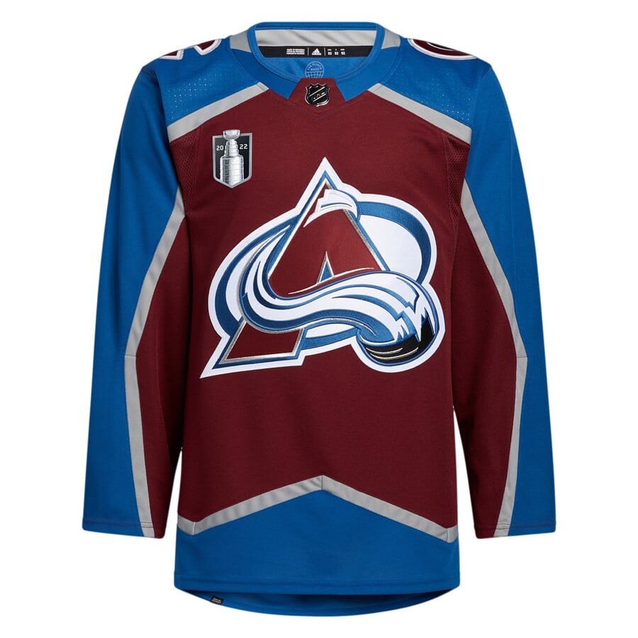 Alternative view of Colorado Avalanche 2022 Stanley Cup Final Patch Blank Jersey - Burgundy - JS527 