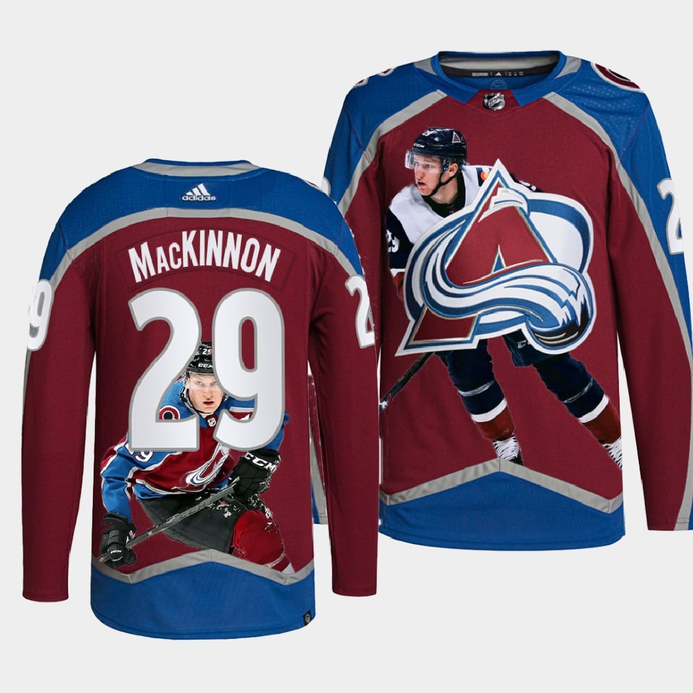 Colorado Avalanche 29 Nathan MacKinnon Stanley Cup Playoffs Burgundy Equipment Jersey Special - JS868 