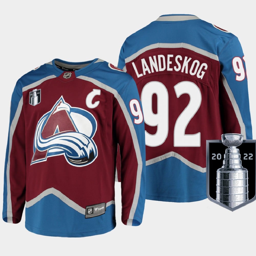 Colorado Avalanche 92 Gabriel Landeskog Stanley Cup Final Burgundy Equipment Home Jersey - JS799 