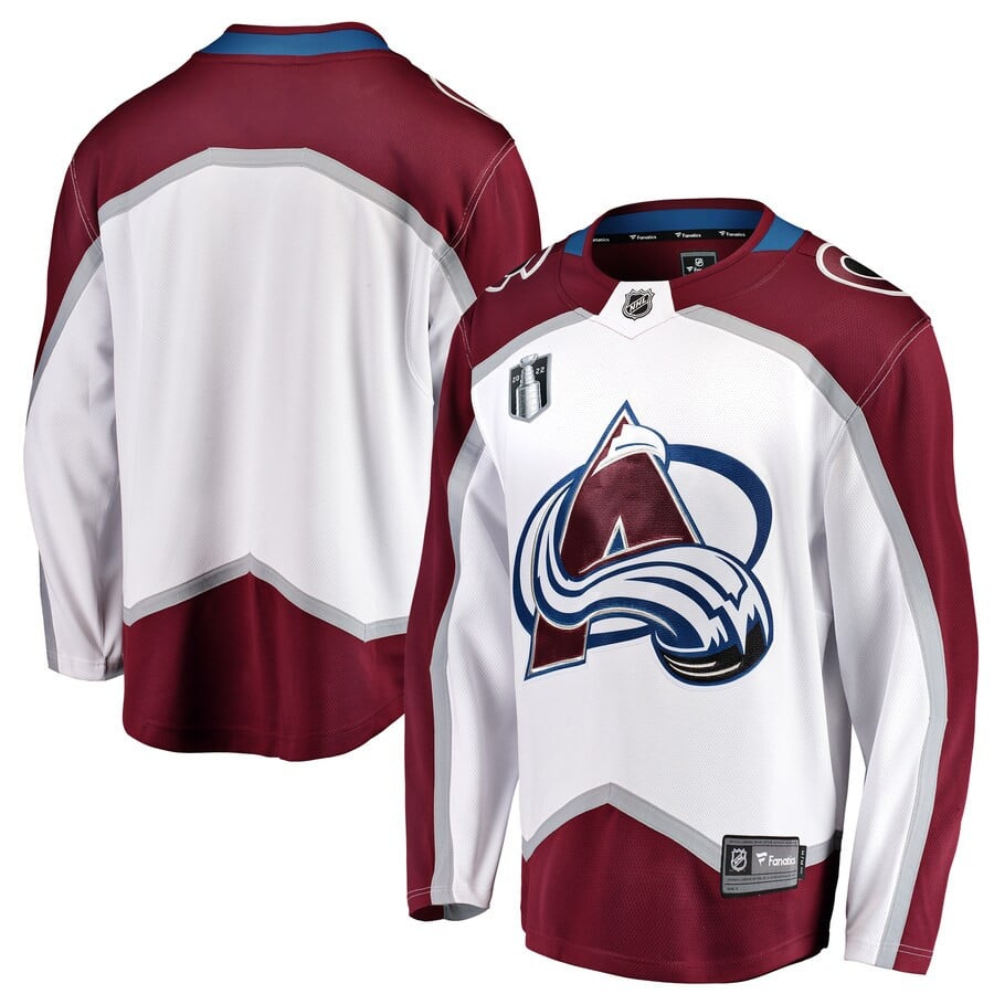 Colorado Avalanche Away 2022 Stanley Cup Final Breakaway Jersey - White - JS459 