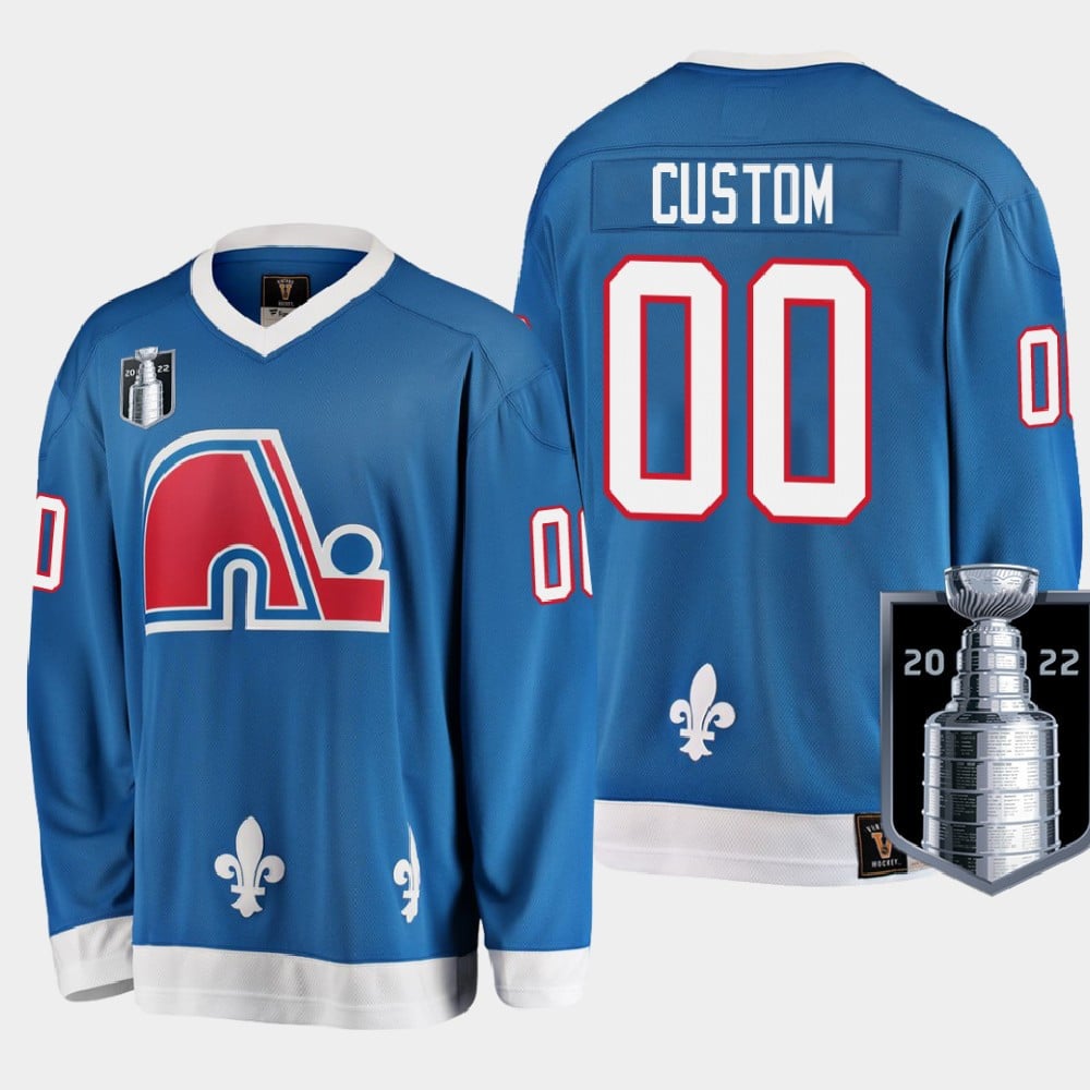 Colorado Avalanche Custom 00 2022 Western Conference Champs Blue Jersey Heritage - JS671 