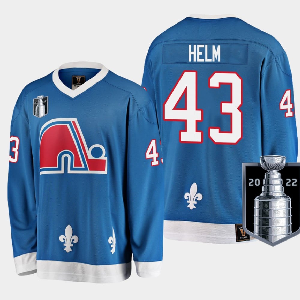 Colorado Avalanche Darren Helm 43 2022 Western Conference Champs Blue Jersey Heritage - JS182 