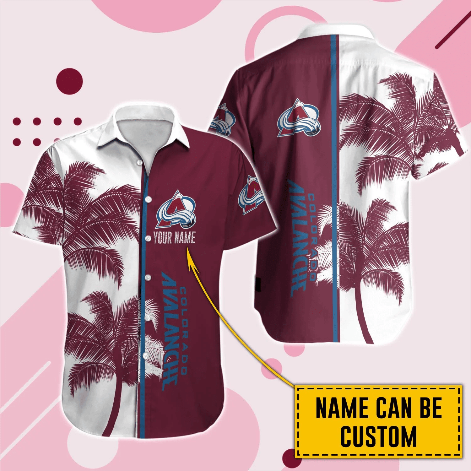 Alternative view of Colorado Avalanche Hawaiian Shirt And Set - Customized - JS965 