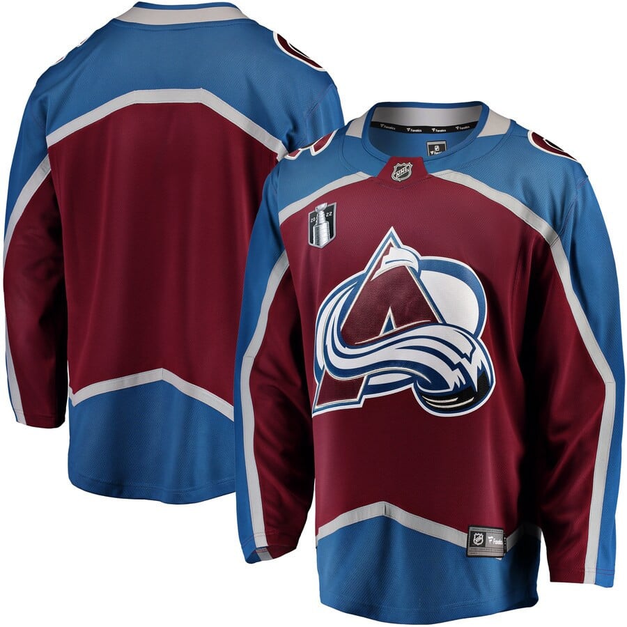 Colorado Avalanche Home 2022 Stanley Cup Final Breakaway Jersey - Burgundy - JS214 