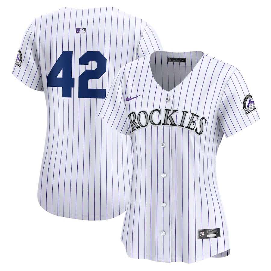 Colorado Rockies 2024 Jackie Robinson Day Home Limited Women Jersey - White