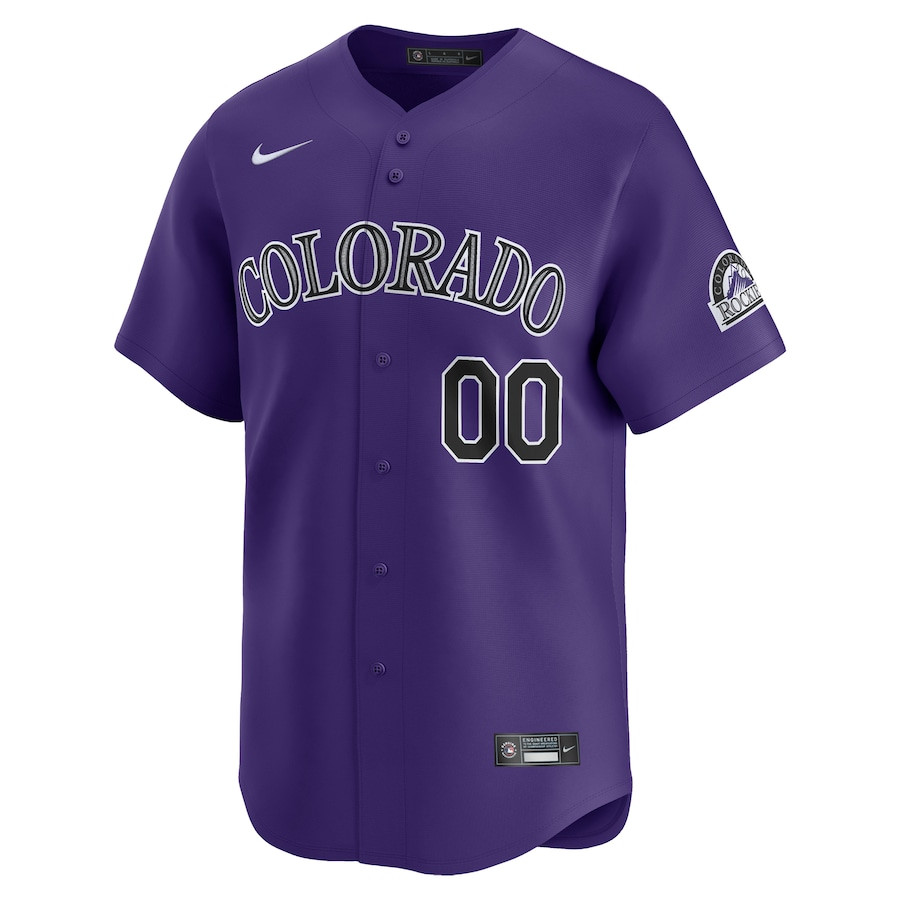 Alternative view of Colorado Rockies Alternate Limited Custom Men Jersey - Purple