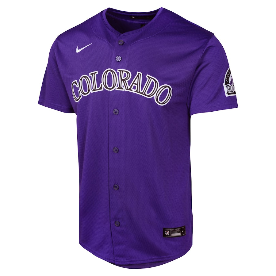 Alternative view of Colorado Rockies Alternate Limited YOUTH Jersey - Purple