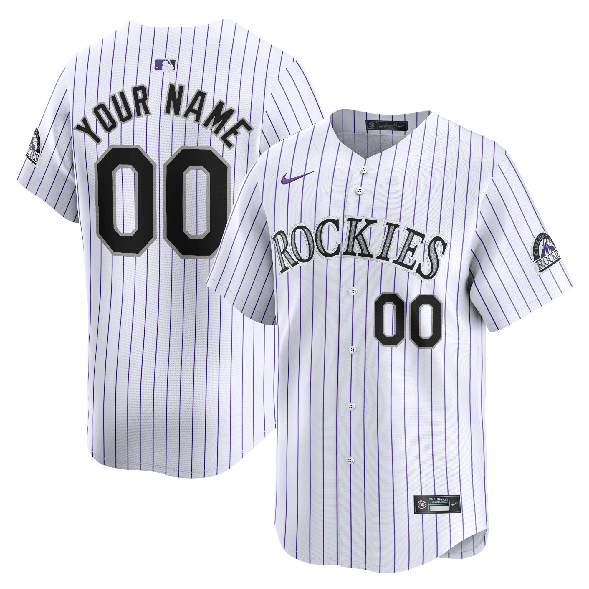 Colorado Rockies Home Limited Custom Jersey - White