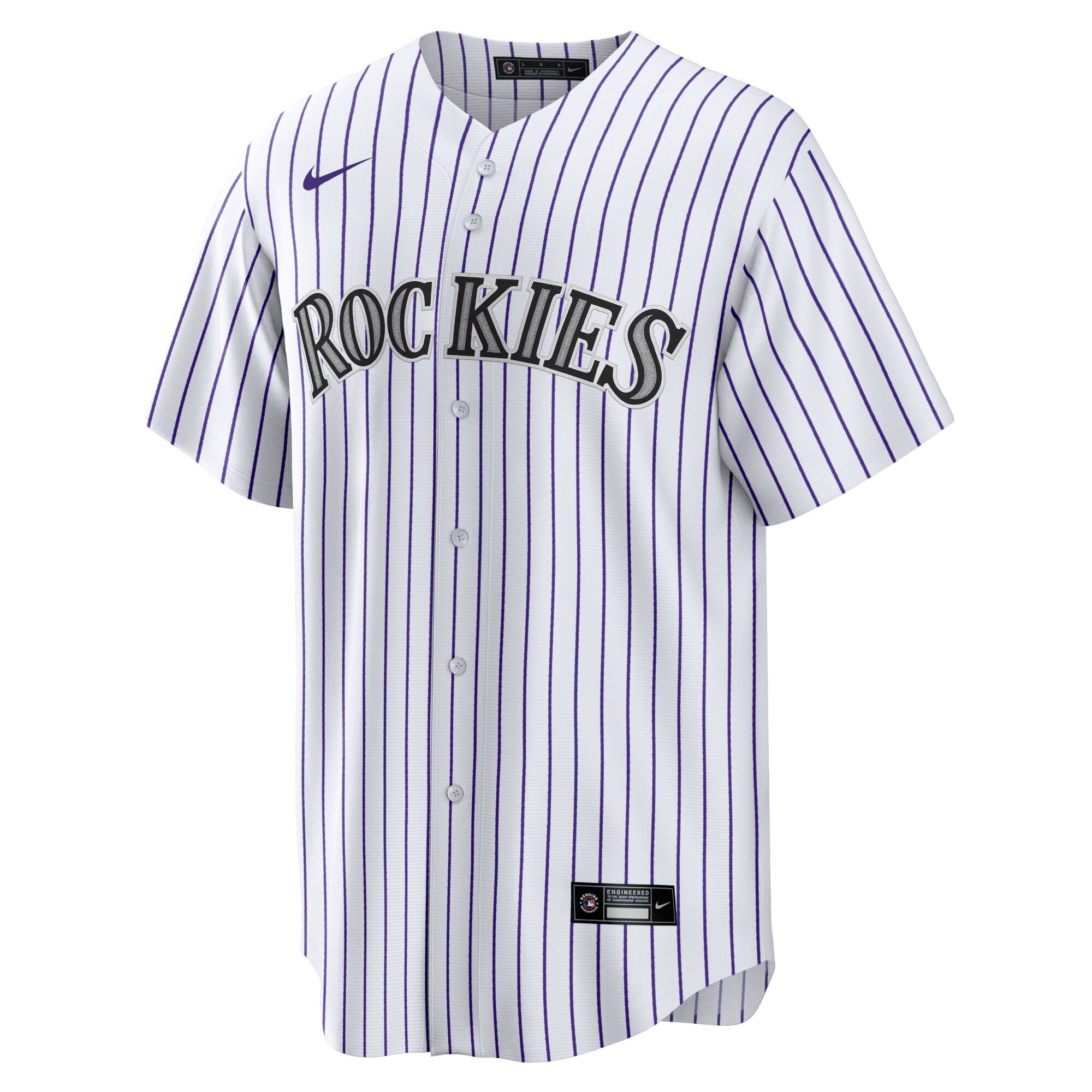 Alternative view of Colorado Rockies Home Replica Team Jersey - White