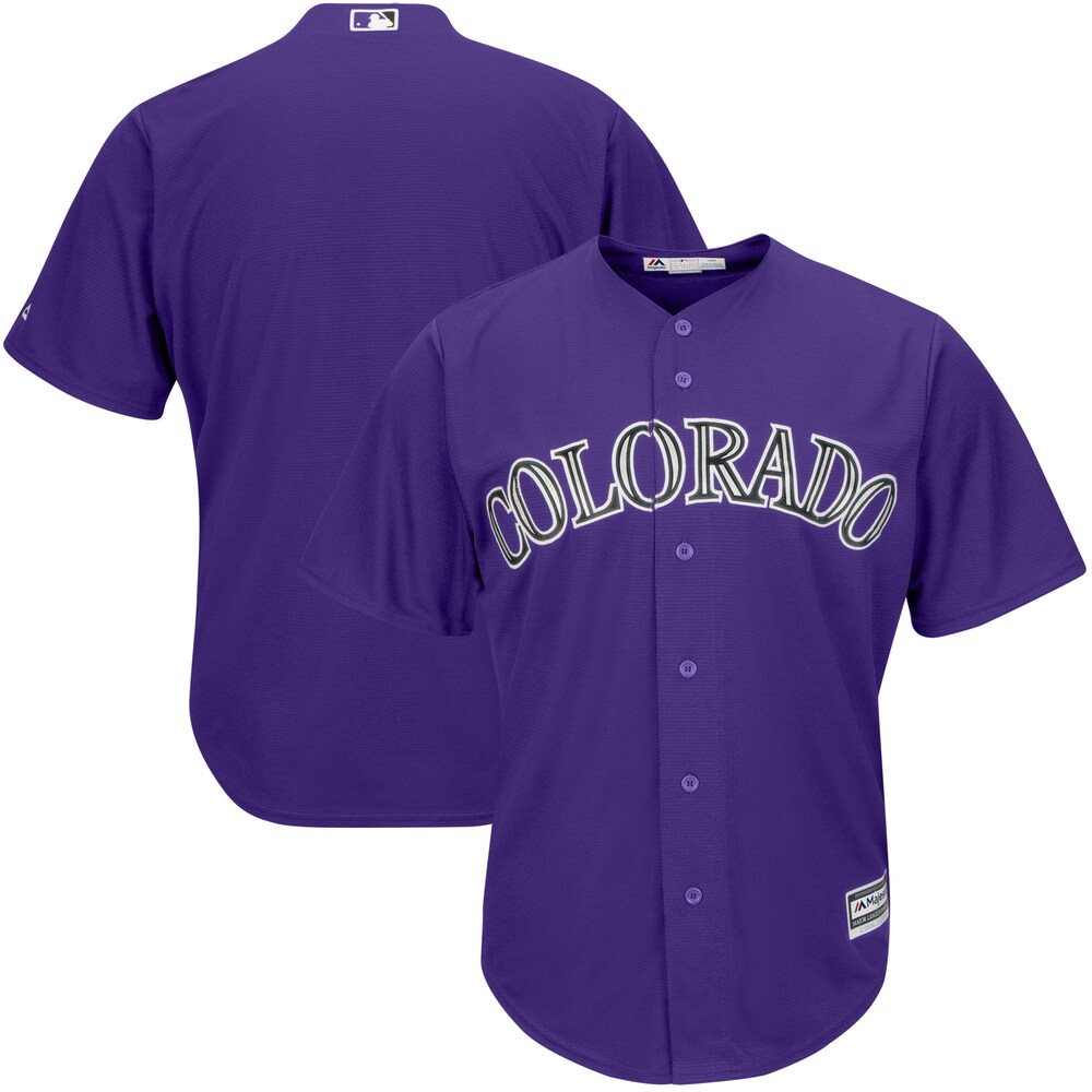 Colorado Rockies Majestic Alternate Official Cool Base Team Jersey - Purple