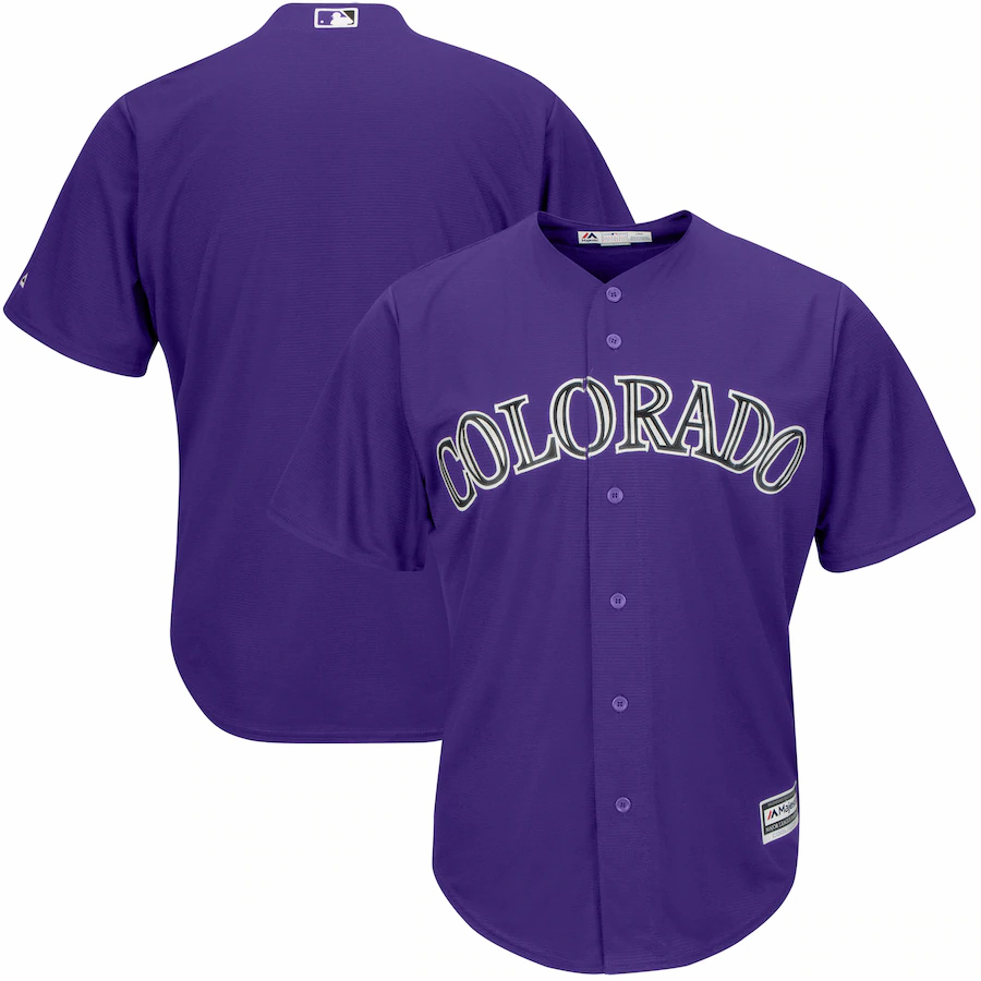 Colorado Rockies Majestic Alternate Official Cool Base Team Replica Jersey - Purple