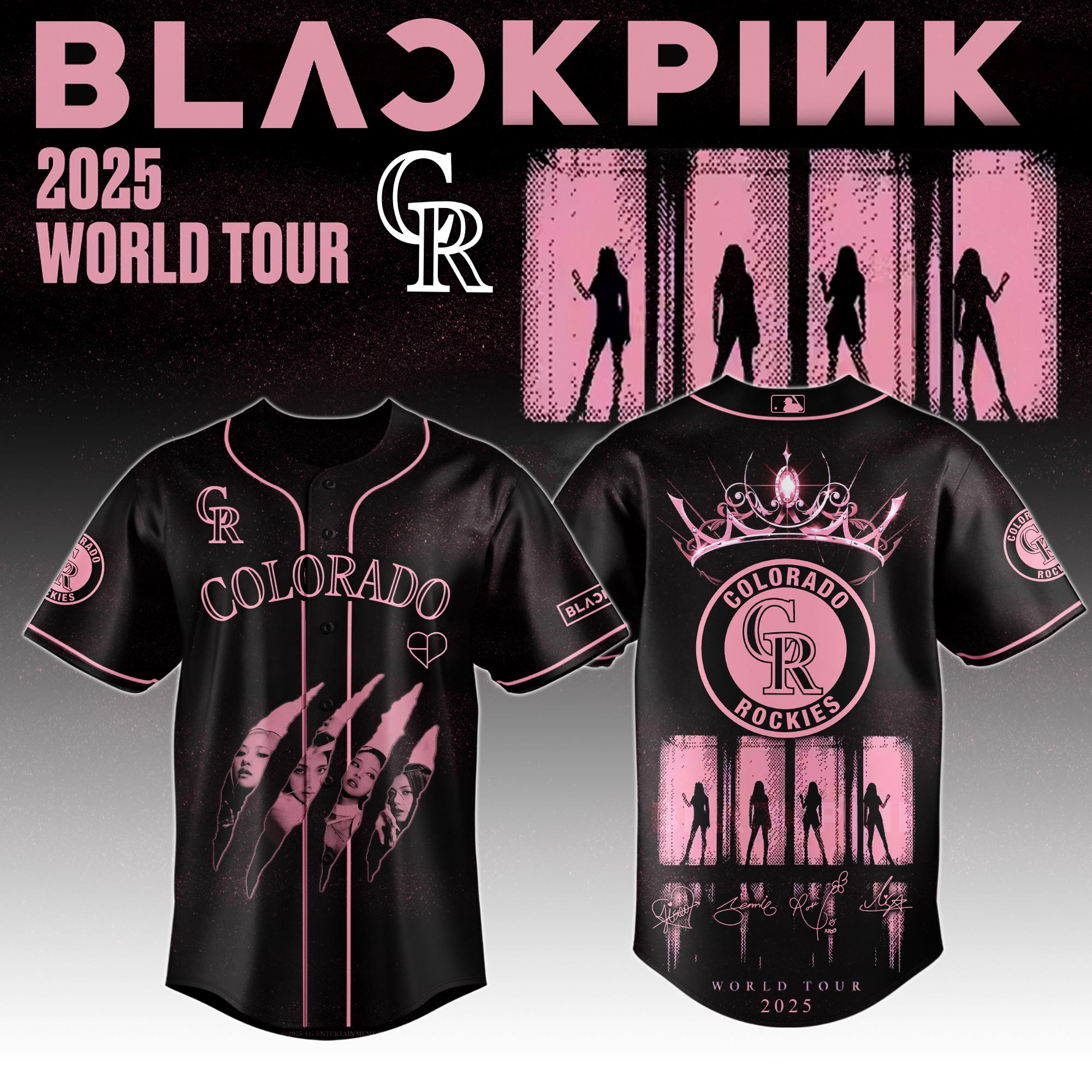 Colorado Rockies Mlb X Blackpink All Star Baseball Jersey