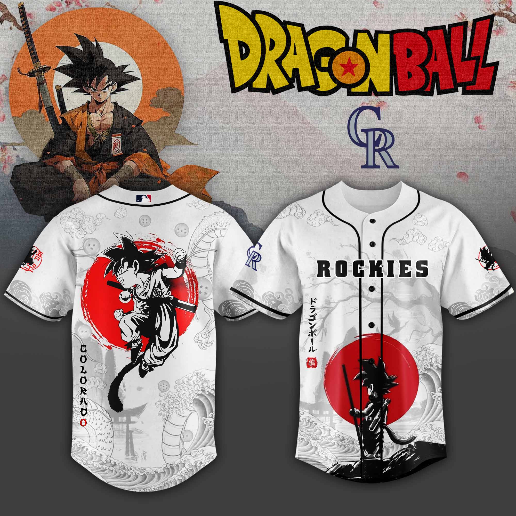 Colorado Rockies Mlb X Dragon Ball Super Saiyan Baseball Jersey Collection