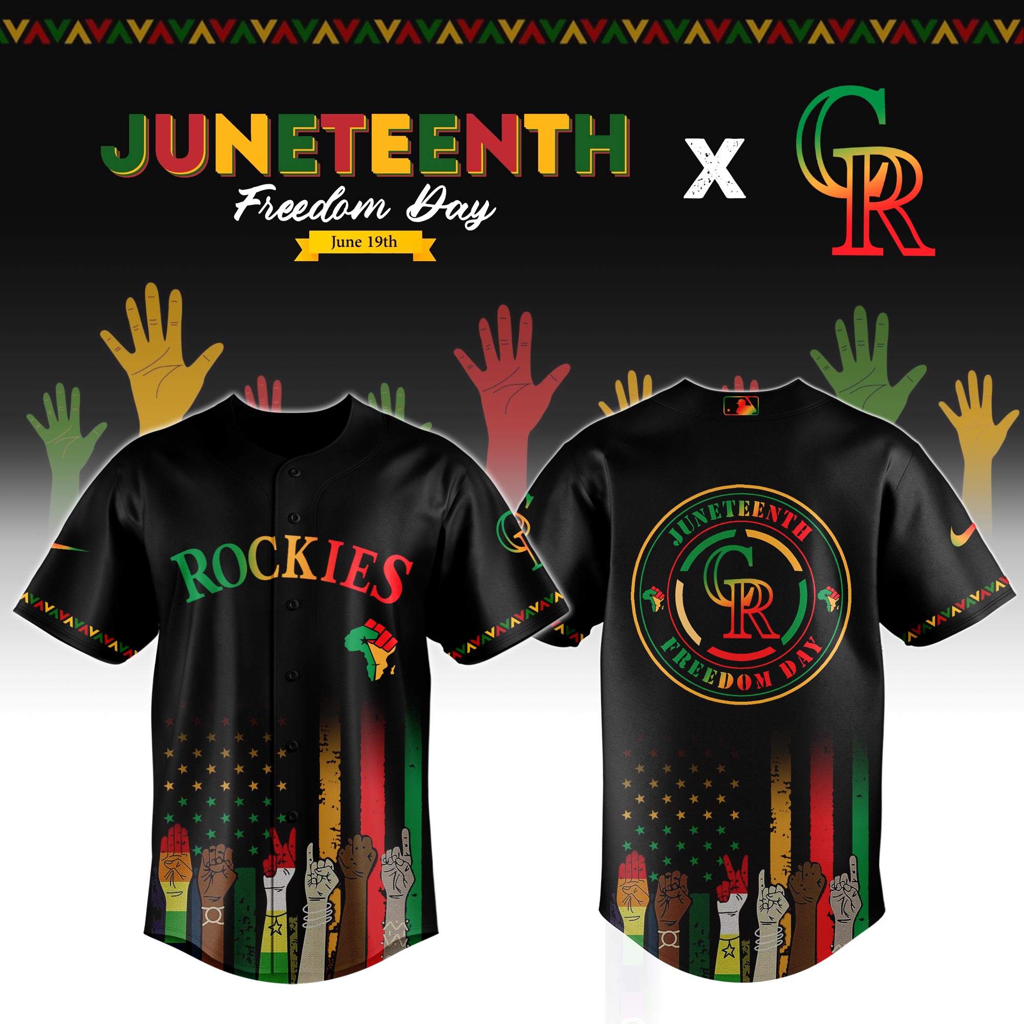 Colorado Rockies Mlb X Juneteenth Baseball Jersey 2025