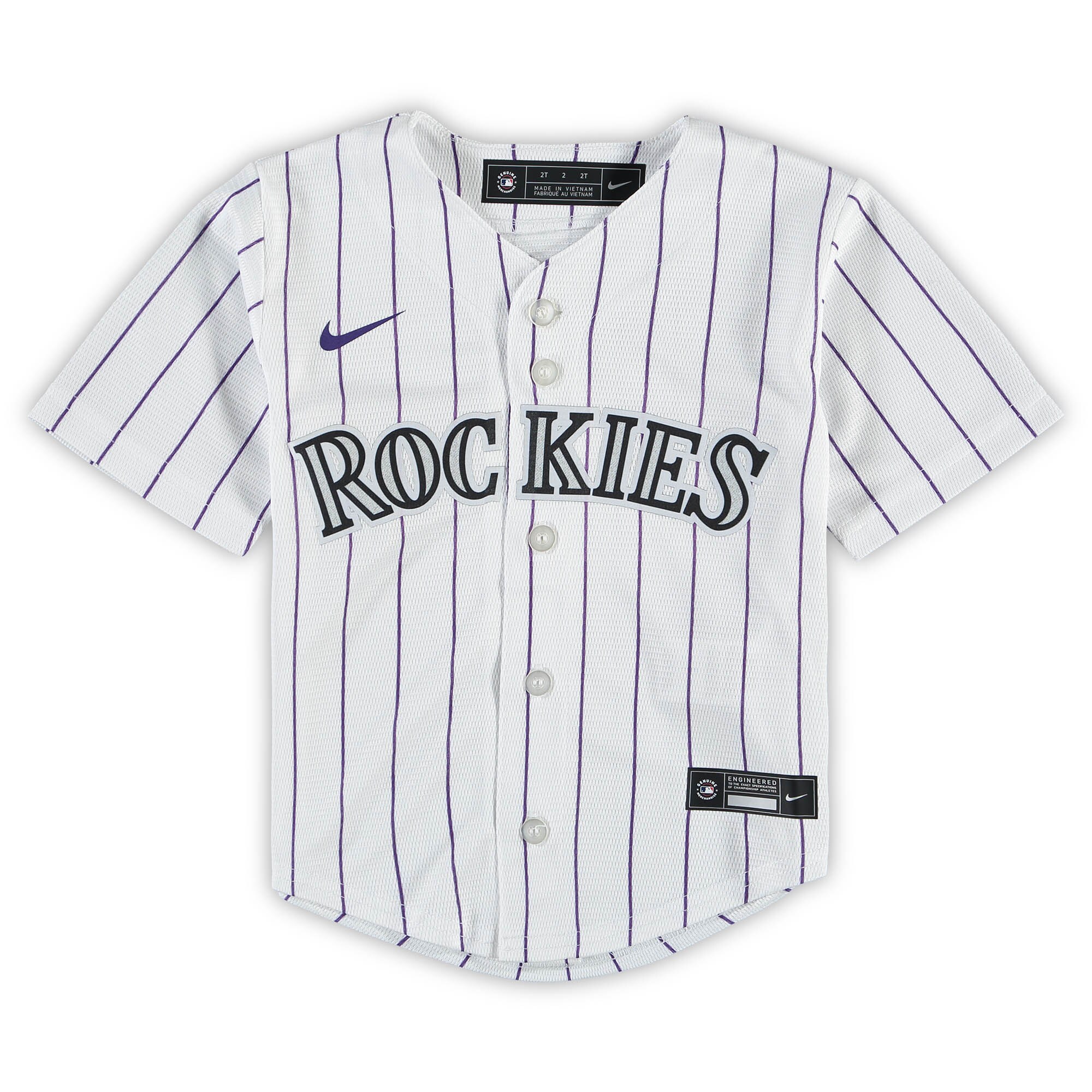 Alternative view of Colorado Rockies Toddler Replica Team Jersey - White