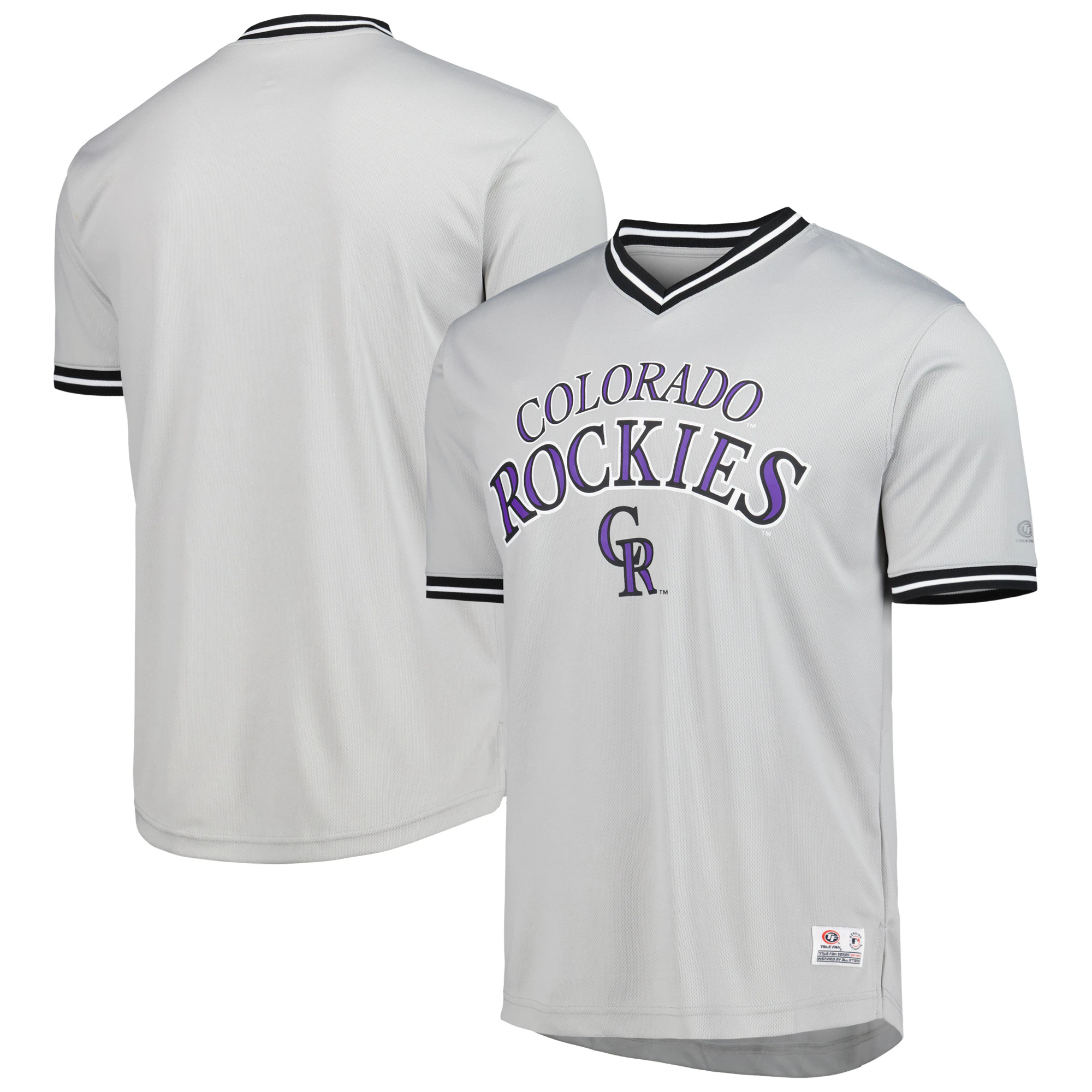 Colorado Rockies V-neck Jersey - Gray
