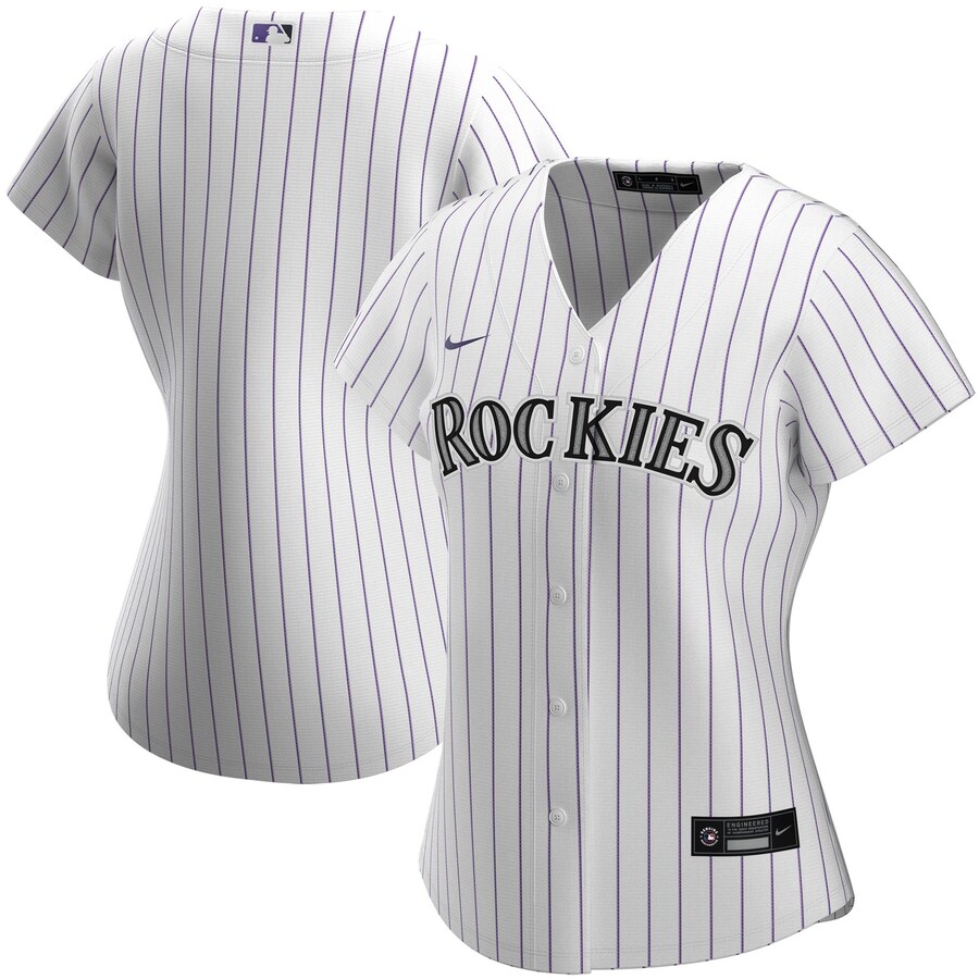 Colorado Rockies Women's Home 2020 Replica Team Jersey ÃƒÂ¢Ã¢â€šÂ¬Ã¢â‚¬Å“ White