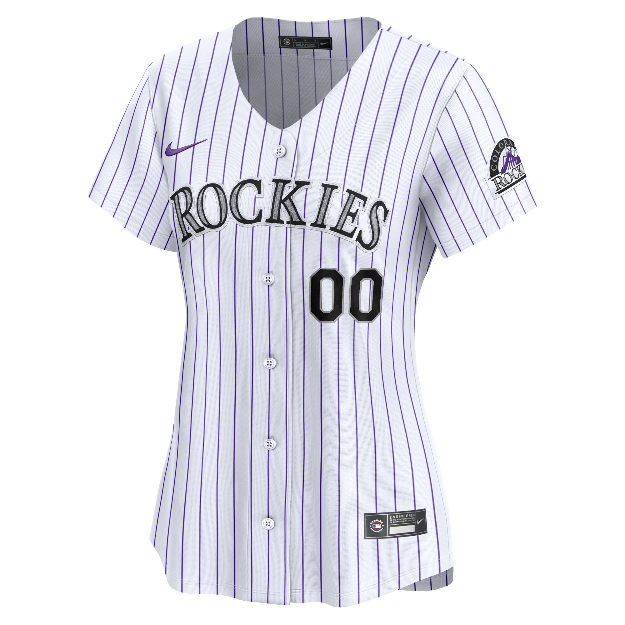 Alternative view of Colorado Rockies Women's Home Limited Custom Jersey - White