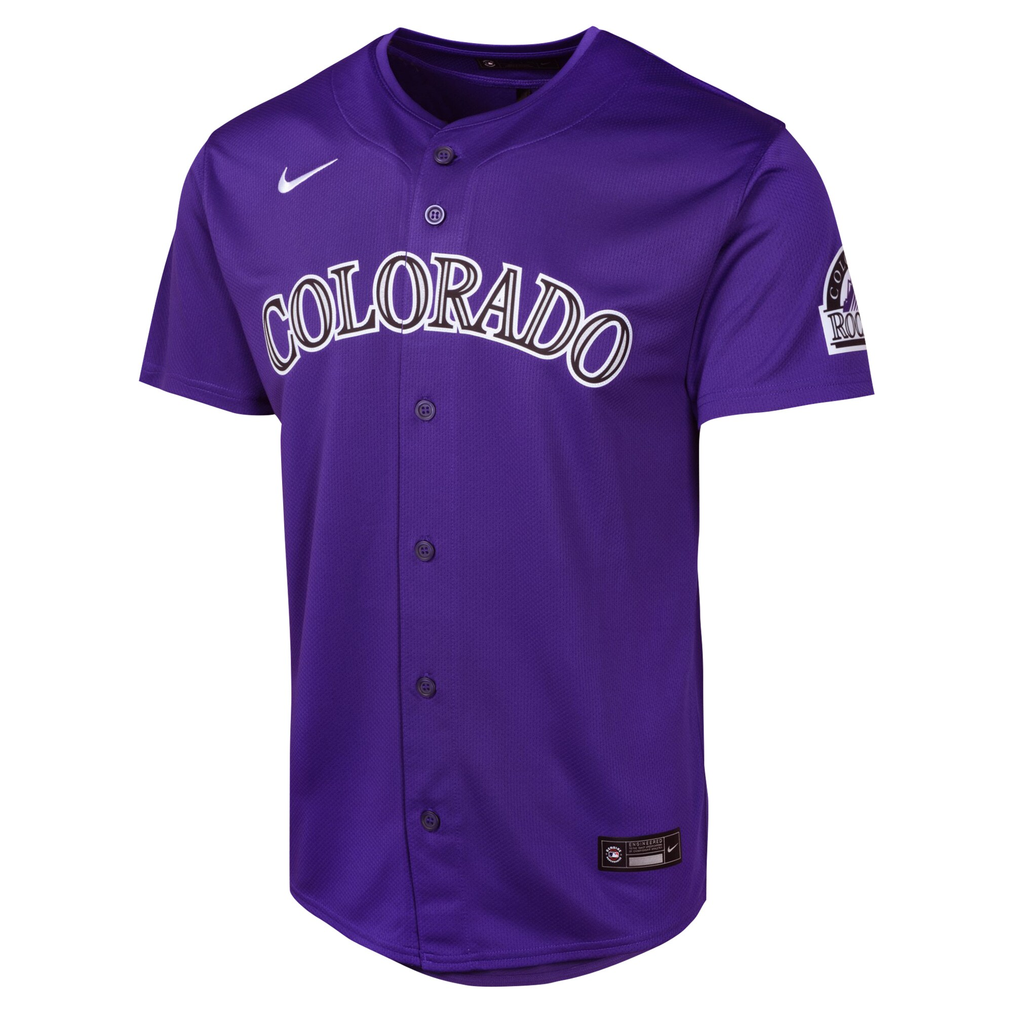 Alternative view of Colorado Rockies Youth Alternate Limited Jersey - Purple