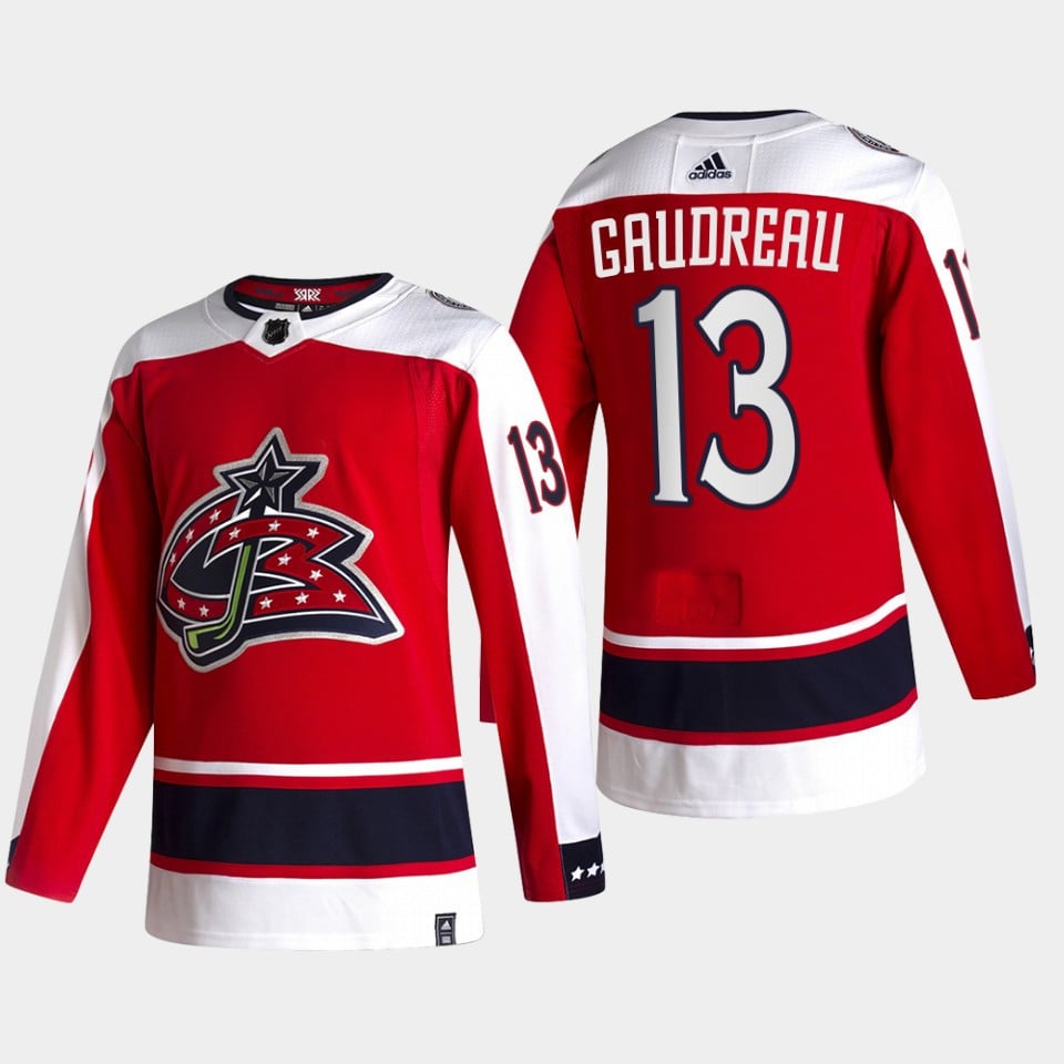 Columbus Blue Jackets Johnny Gaudreau 13 Reverse Retro Red 2022 Jersey - JS877 