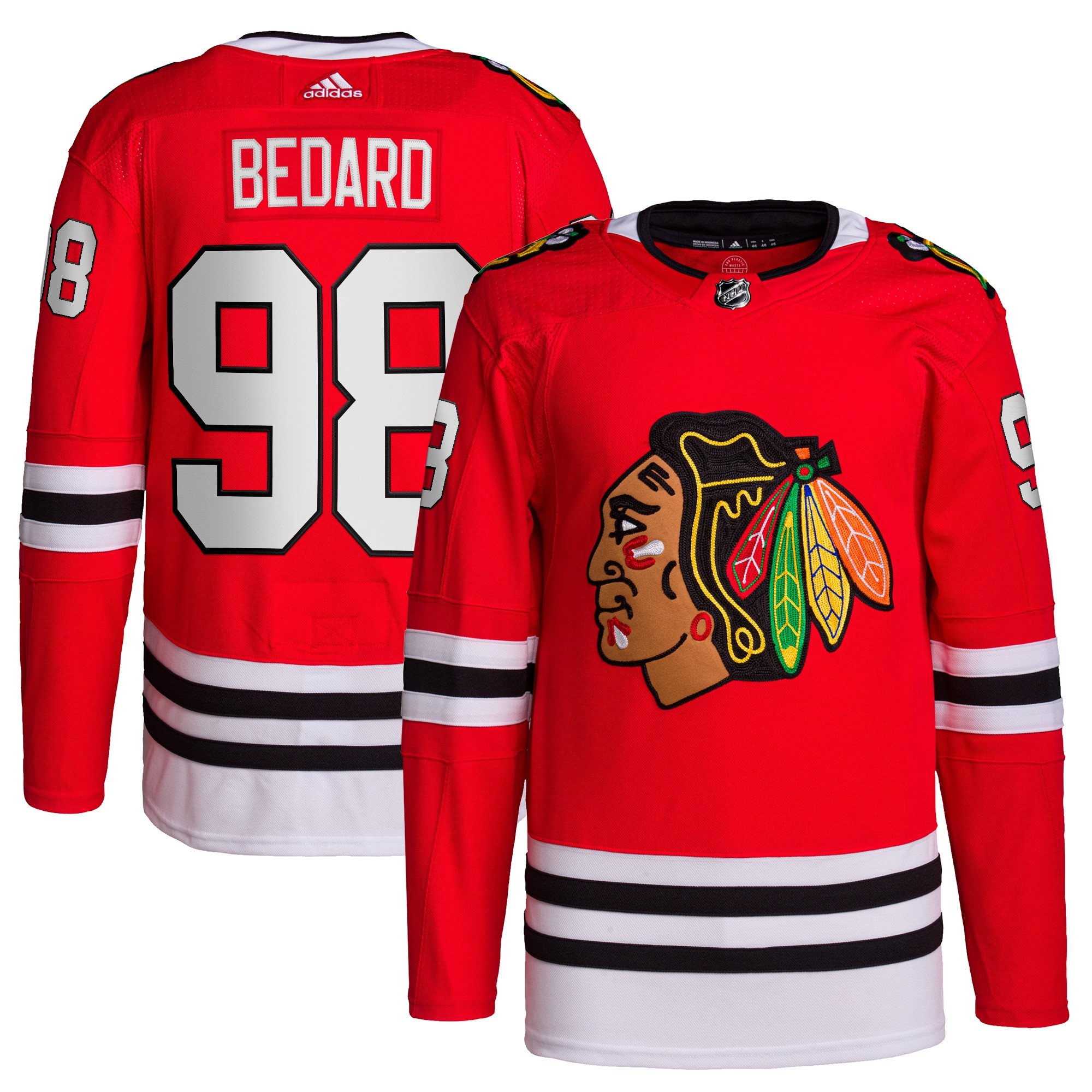 Connor Bedard 98 Chicago Blackhawks 2023 Draft Home Breakaway Men Jersey - Red - JS704 