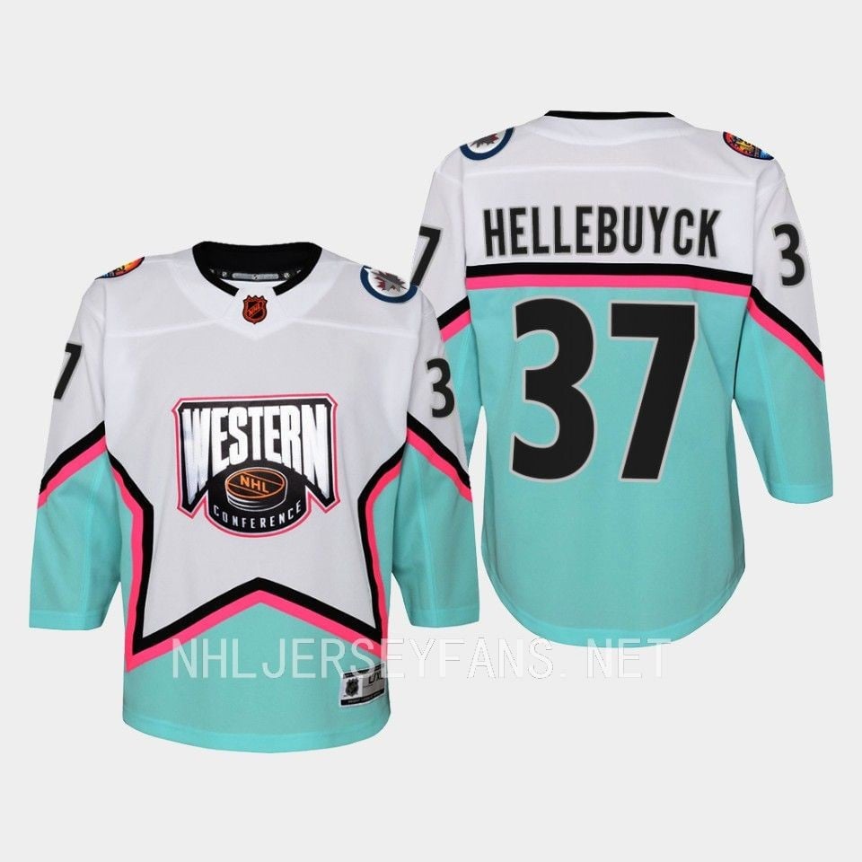 Connor Hellebuyck 37 Winnipeg Jets 2023 All-Star Game Jersey White Equipment - JS717 