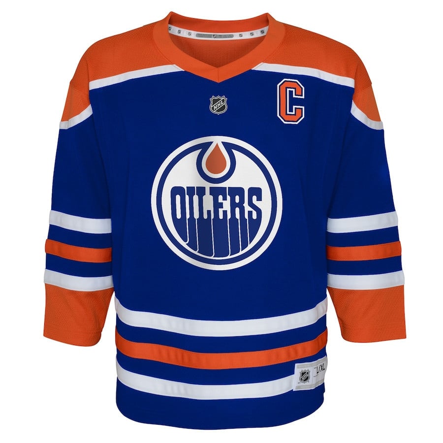 Alternative view of Connor McDavid 97 Edmonton Oilers Home Jersey - Youth - JS780 