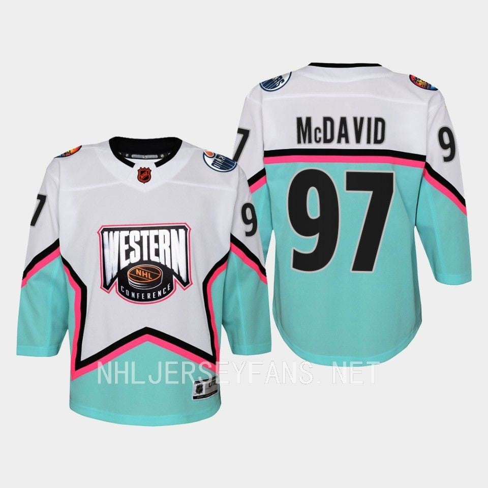 Connor McDavid 97 Edmonton Oilers2023 All-Star Western Conference Premier White - JS689 