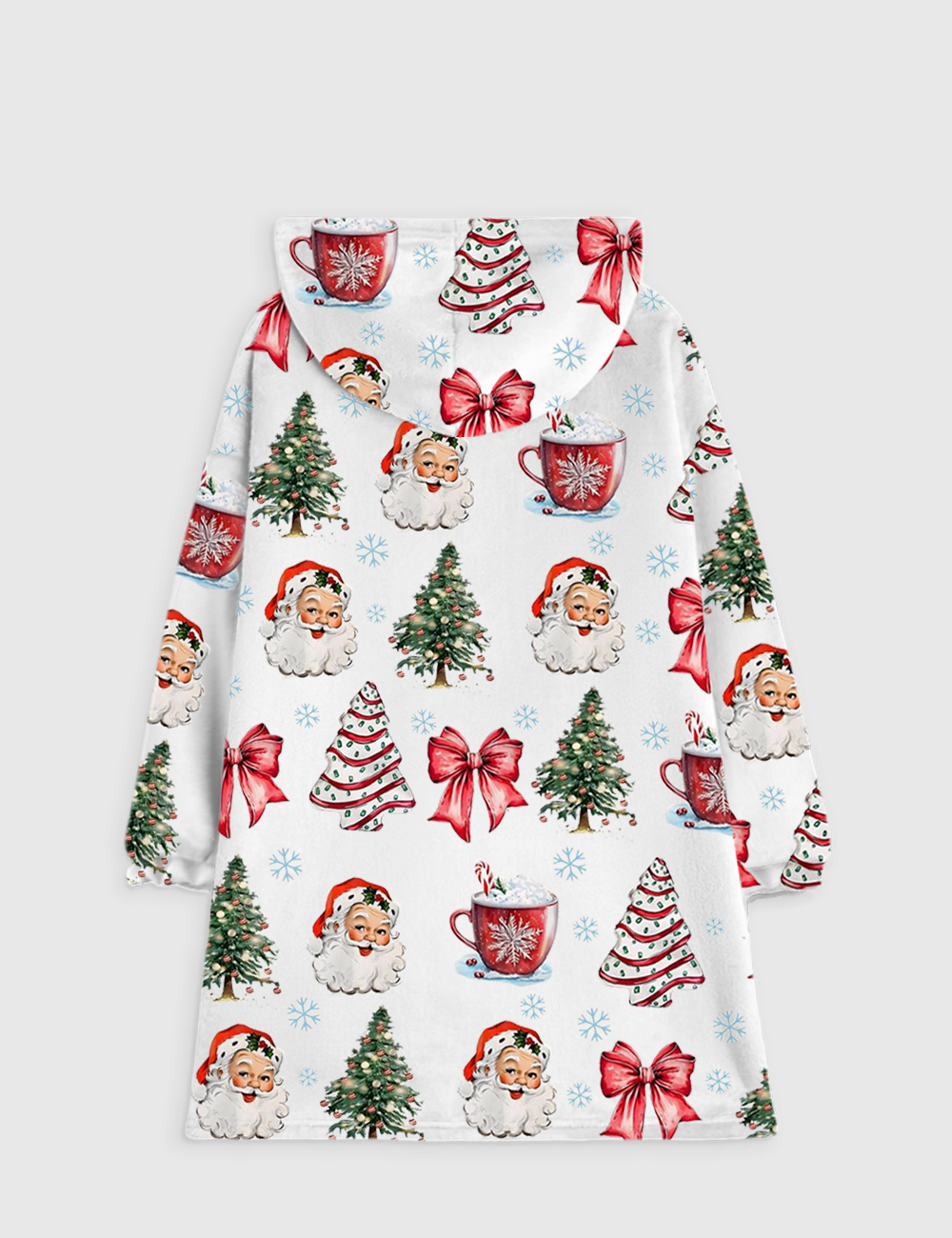 Alternative view of Coquette Christmas Flannel Blanket Hoodie