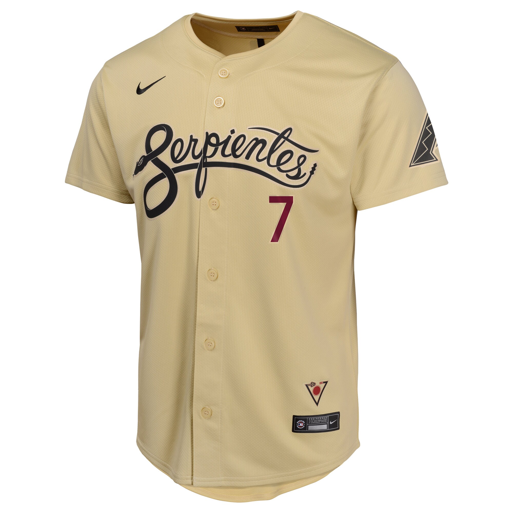 Alternative view of Corbin Carroll Arizona Diamondbacks Youth City Connect Limited Player Jersey - Sand