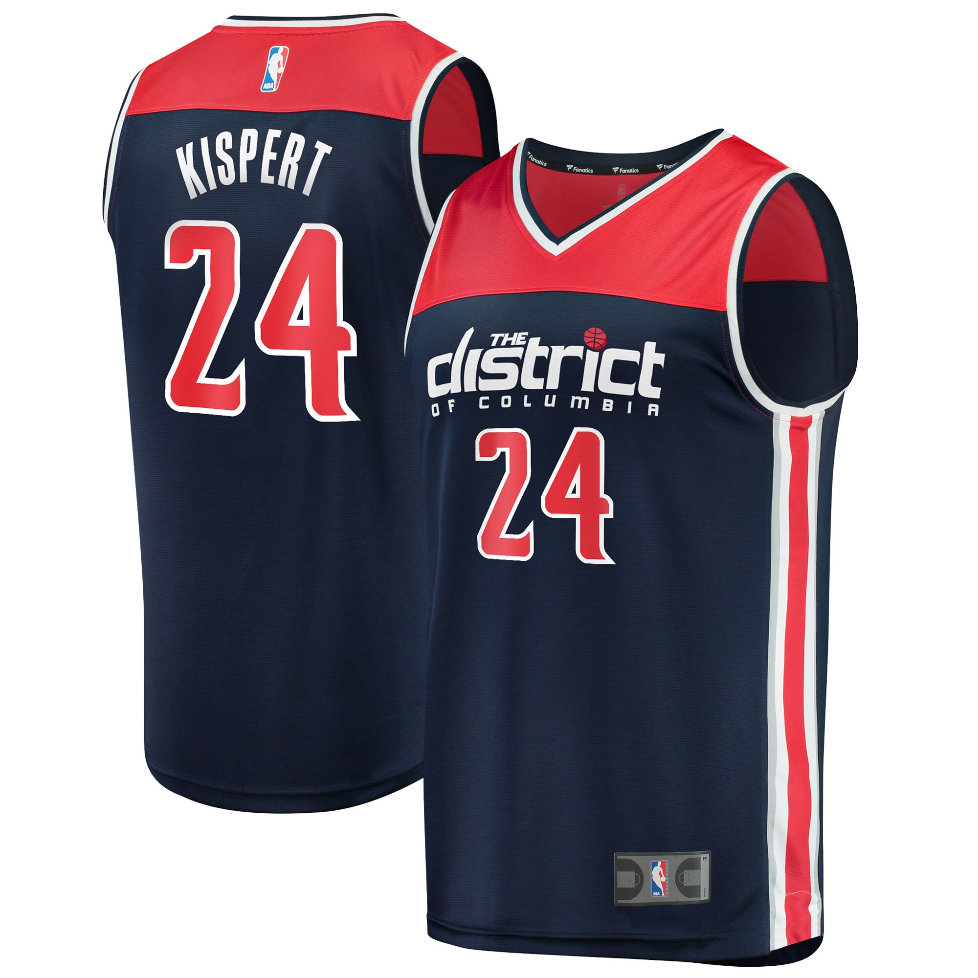 Alternative view of Corey Kispert Washington Wizards Fanatics Branded Fast Break Replica Player Jersey - Statement Edition - Navy