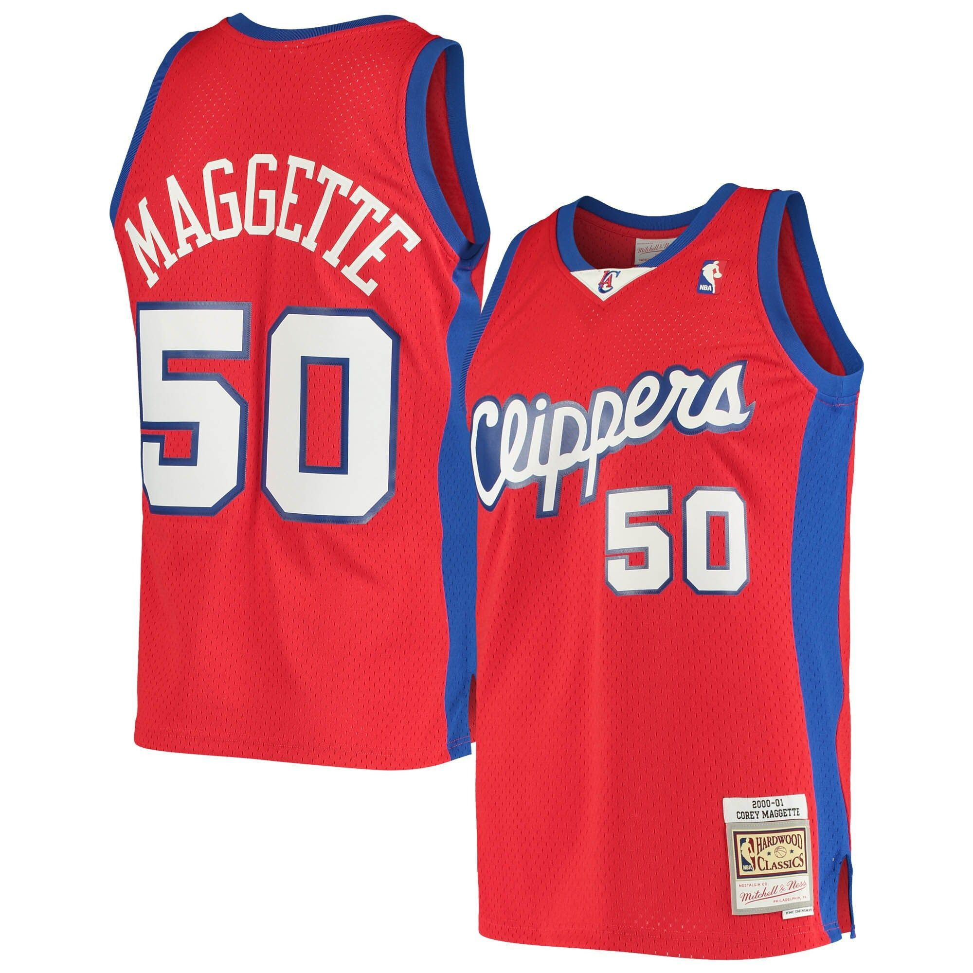 Corey Maggette La Clippers Mitchell & Ness 2004/05 Hardwood Classics Swingman Jersey - Red - JS444 