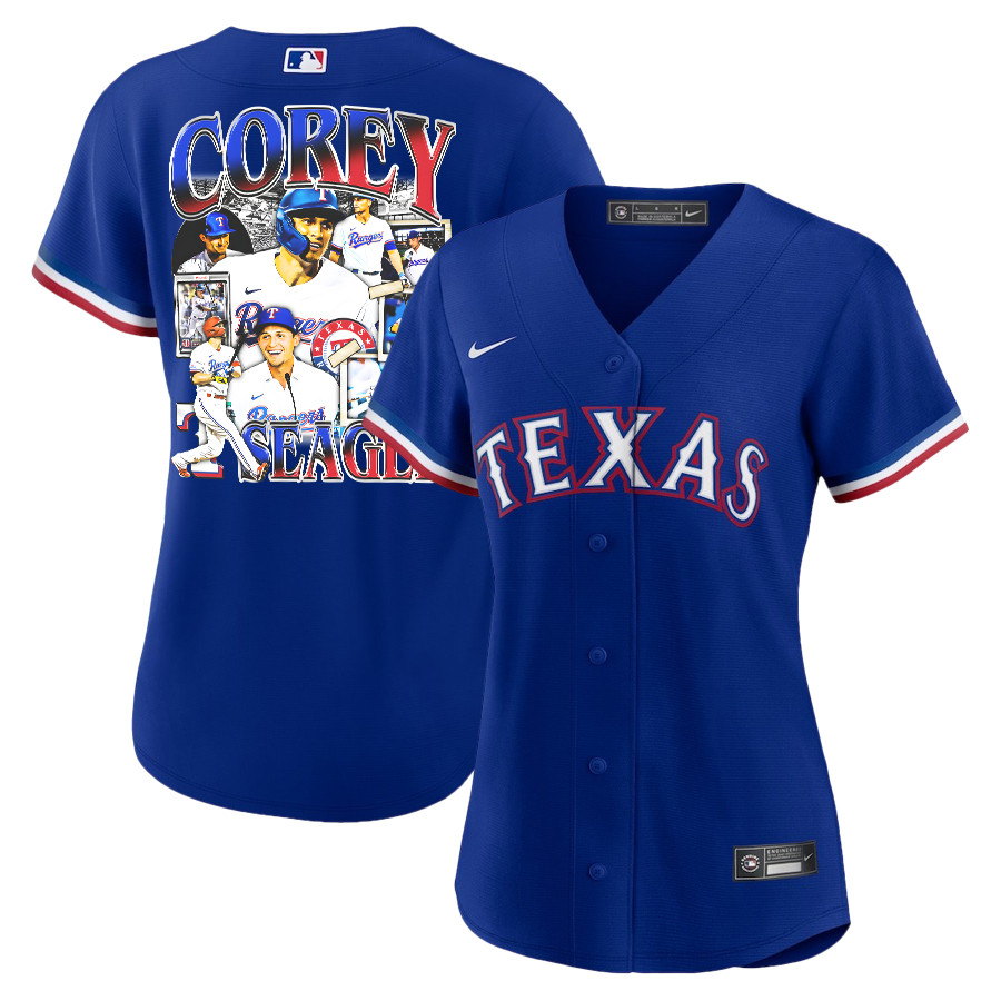 Corey Seager 5 Texas Rangers Journey 2023 Alternate Player Women Jersey - Royal - JS785 